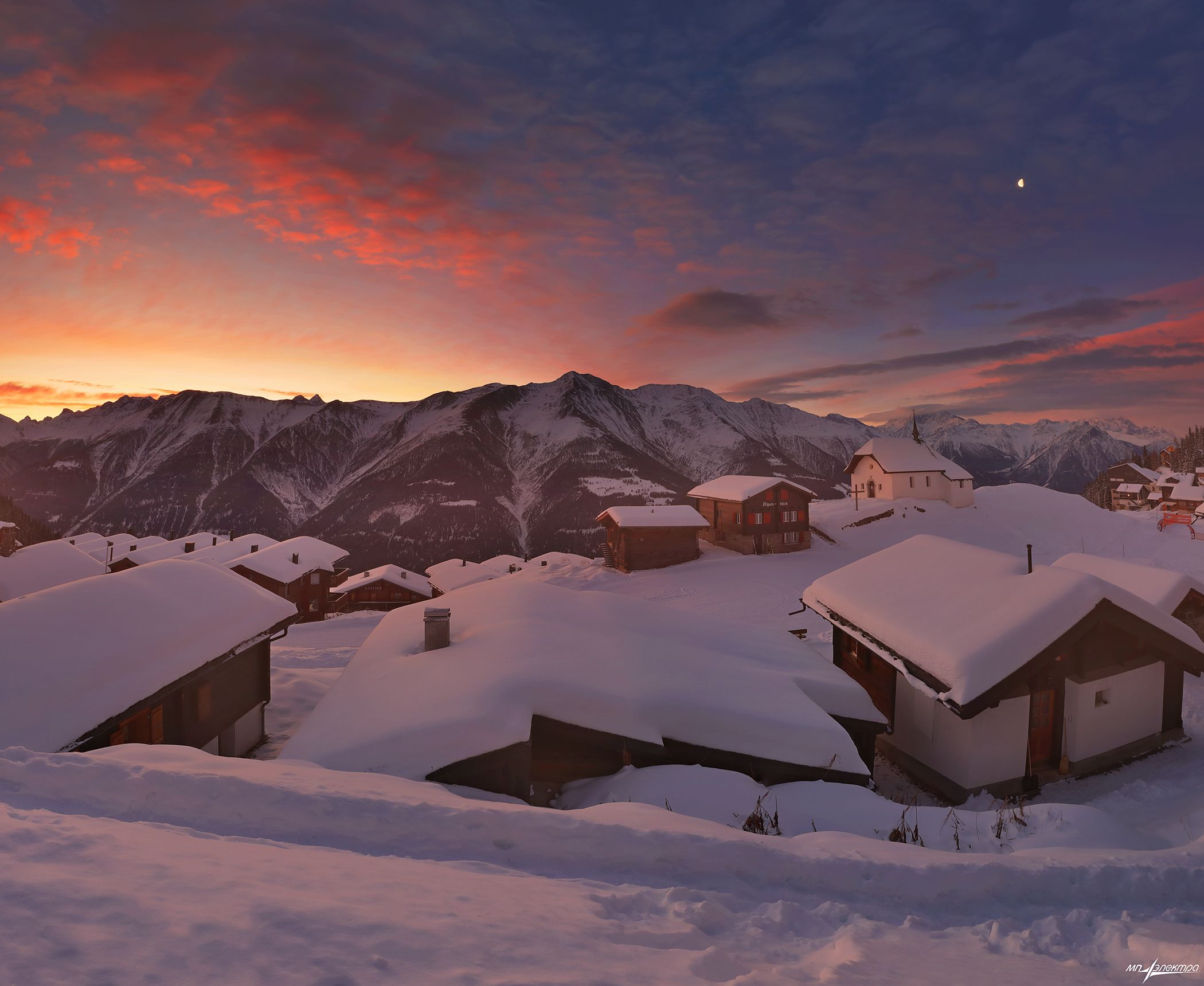 swiss,bettmeralp,зима,швейцария, Николай Матвеев