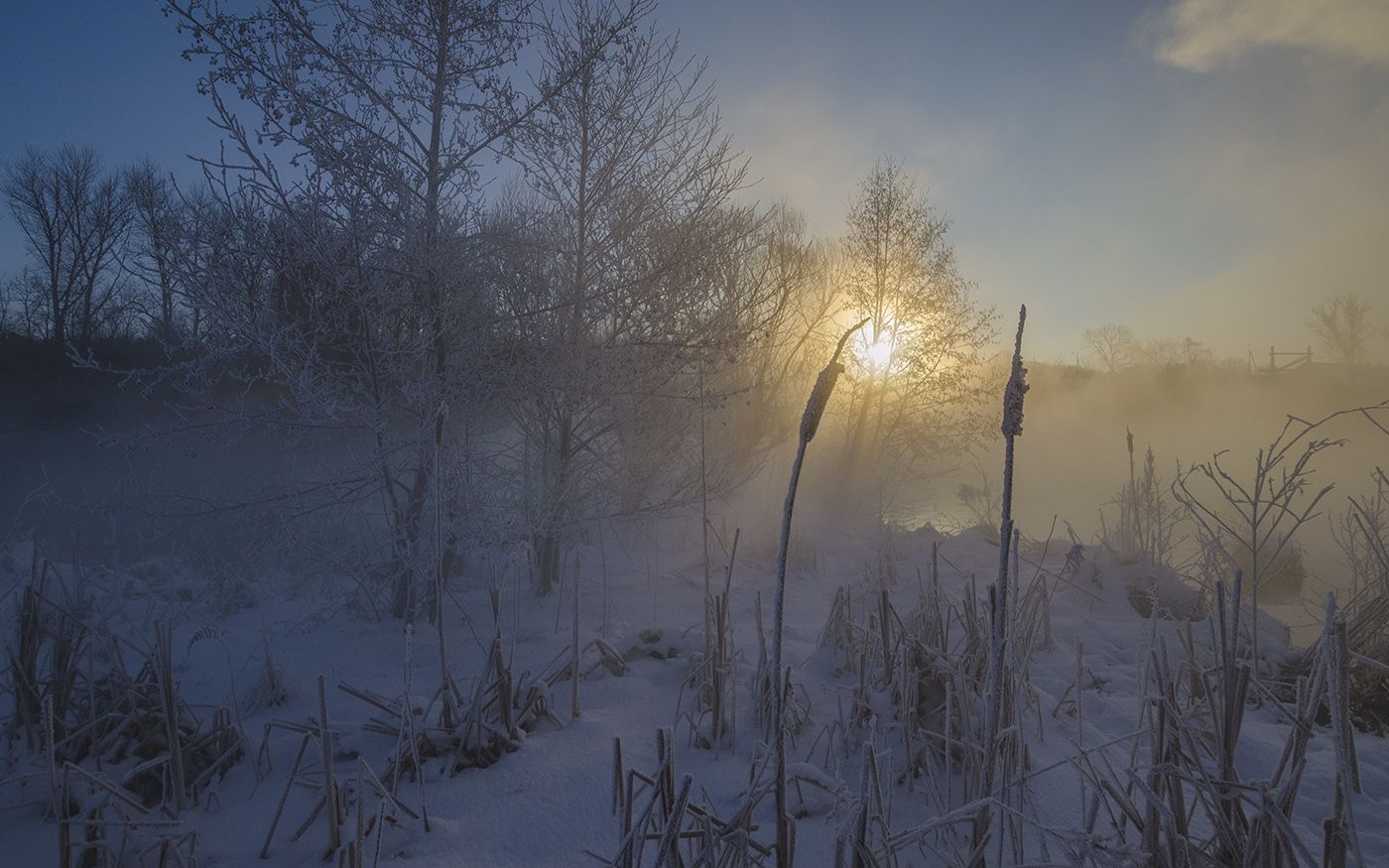 зима, утро, рассвет, косая гора, Михаил Агеев