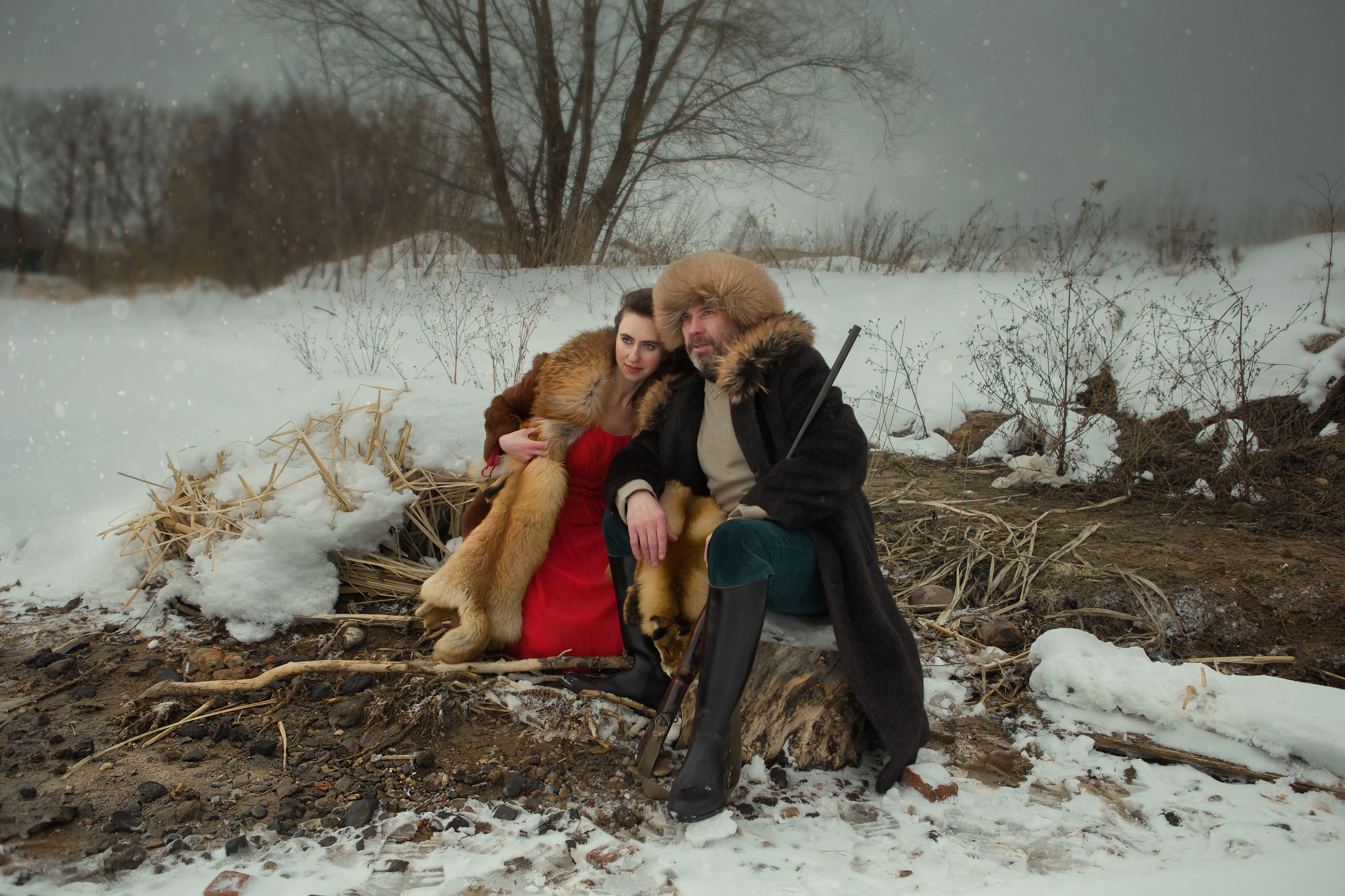 любовь мужчина женщина красота чувства природа отношения небо снег зима история, Татьяна Шепелева