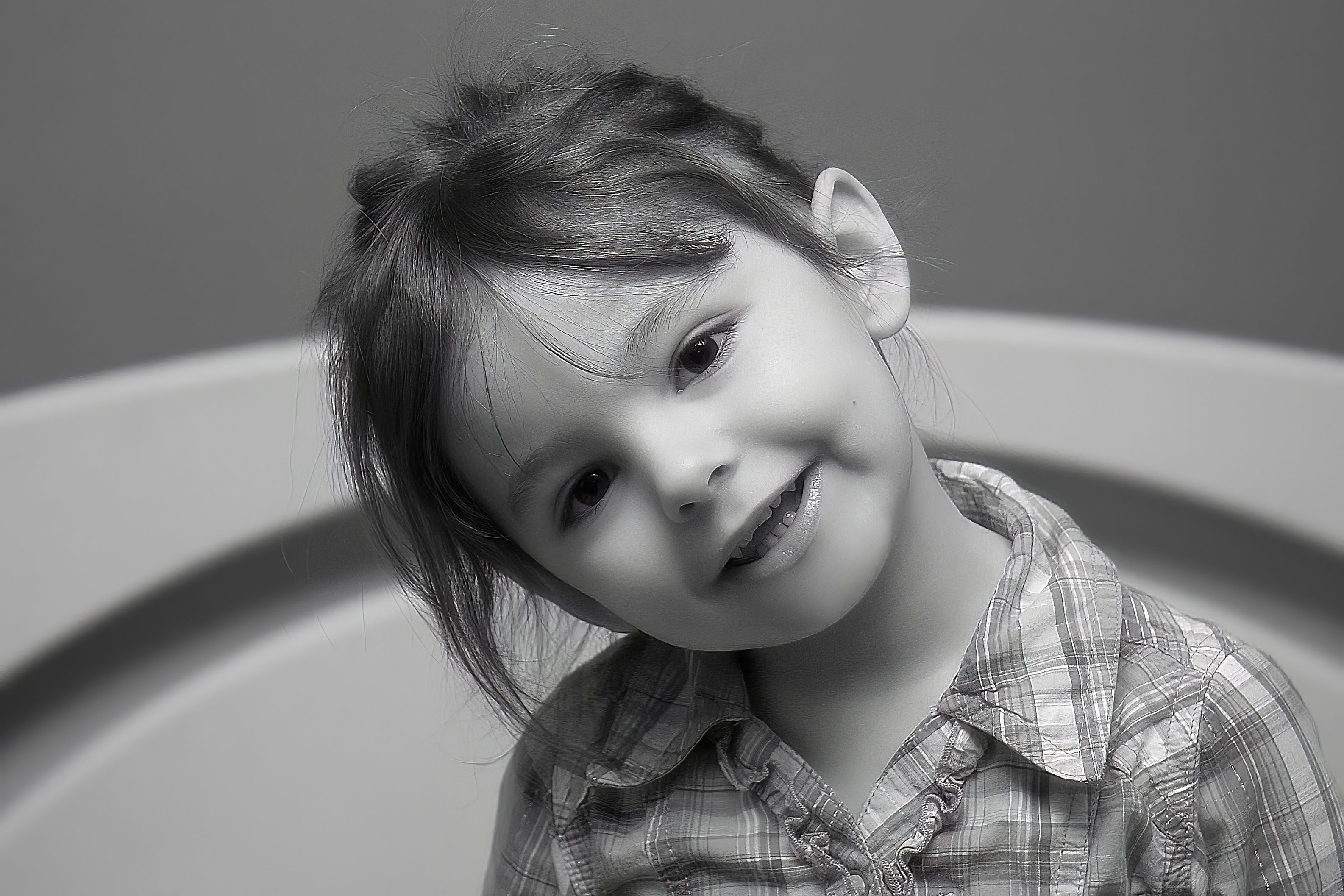 portrait, black&white, little_girl,, Stephane