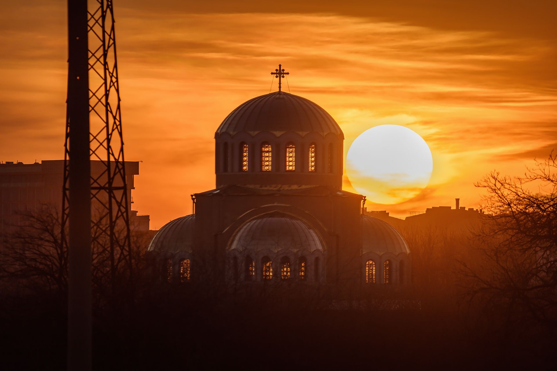 храм, закат, кавказ, солнце, Zakharov Armen