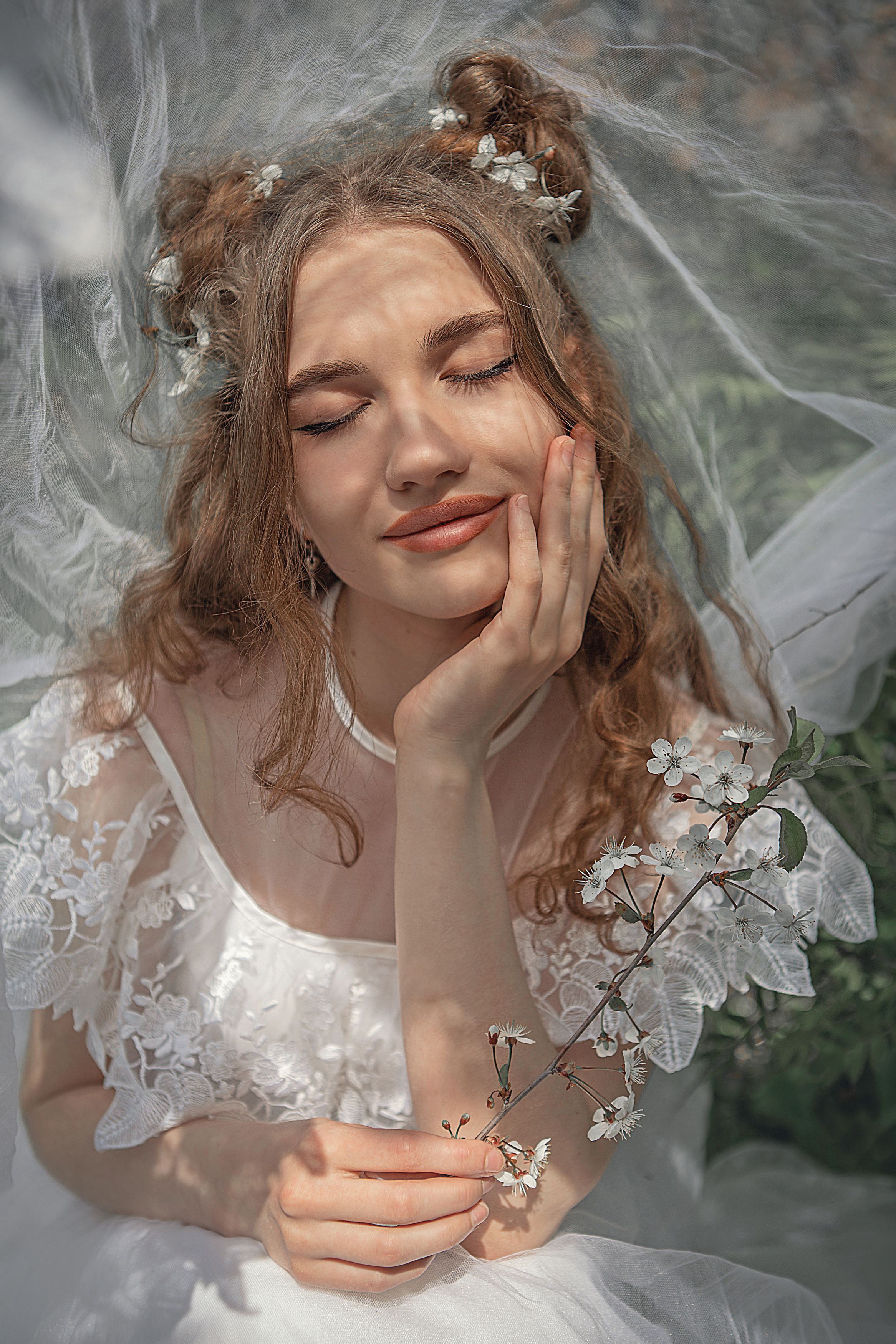 женщина  невеста красота любовь природа фата нежность искусство цветы весна фотография сказка лето, Татьяна Шепелева