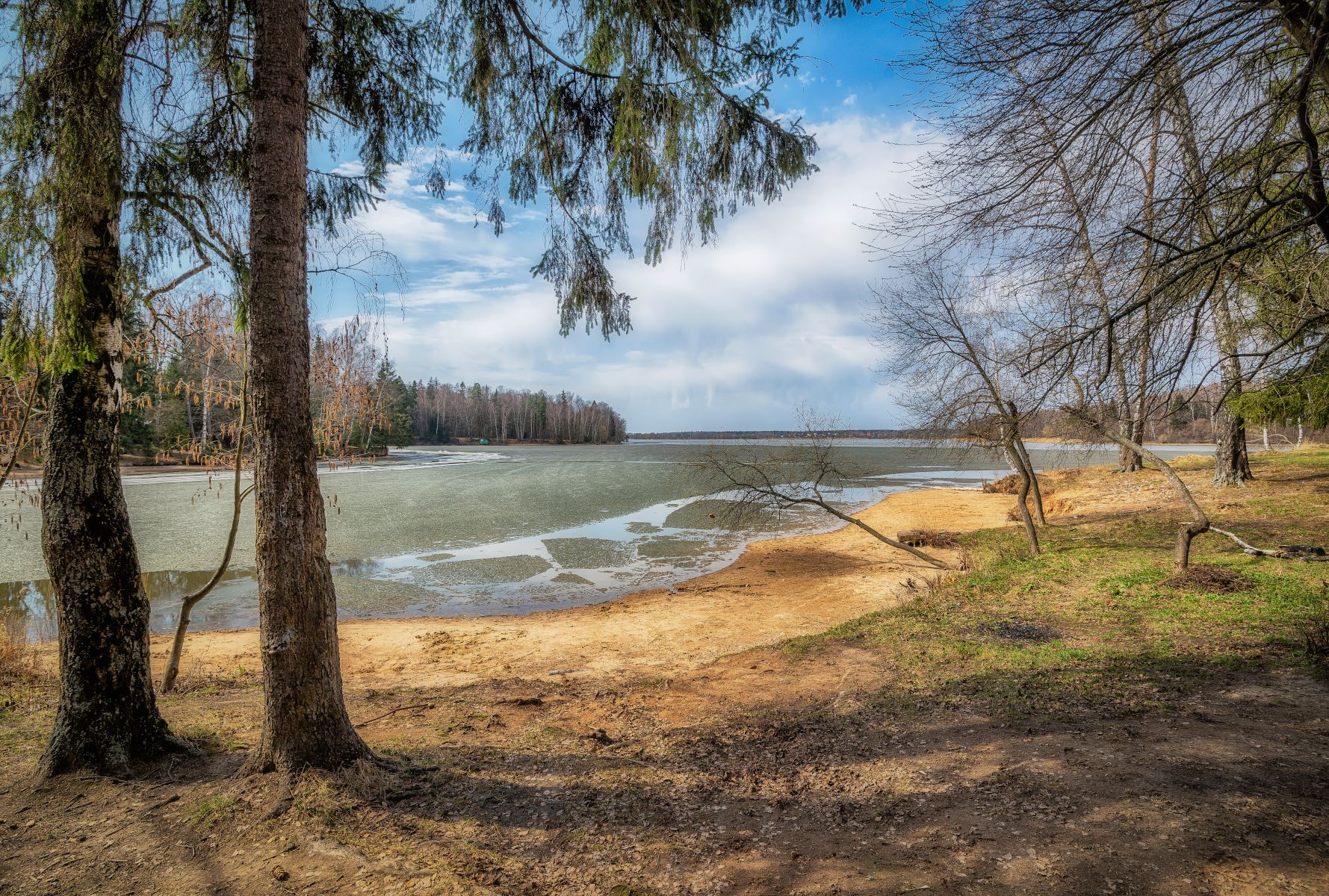 Весна, ледоход, берег, лес,водоём, Сергей Аникин