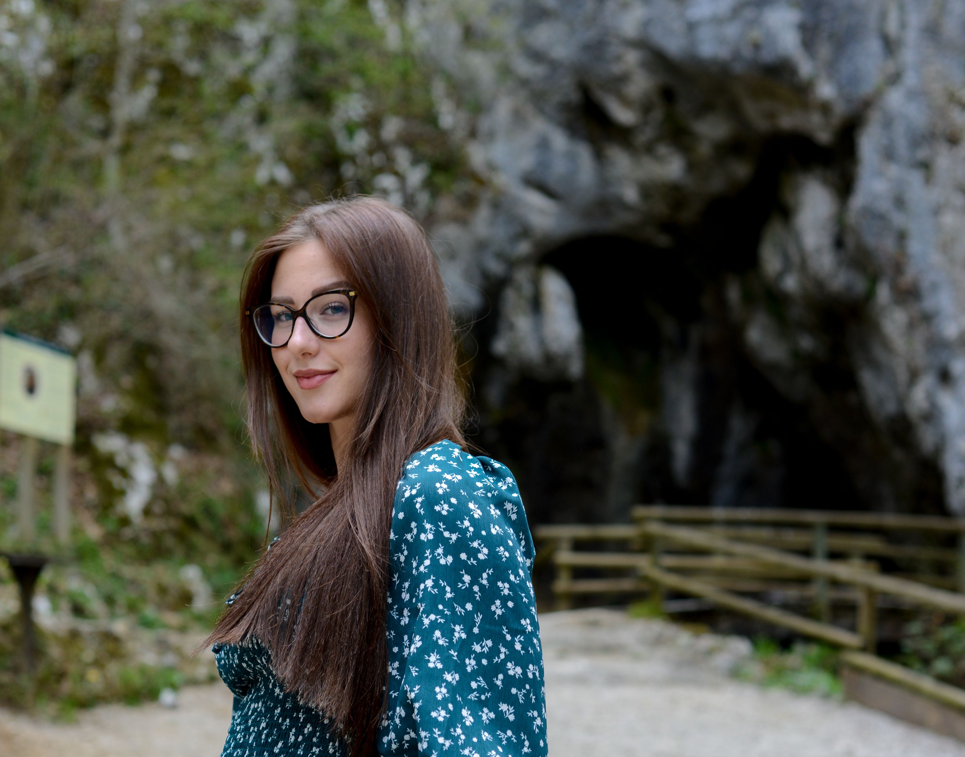woman, portrait, hell, cave, entry, Luka Mitrovic