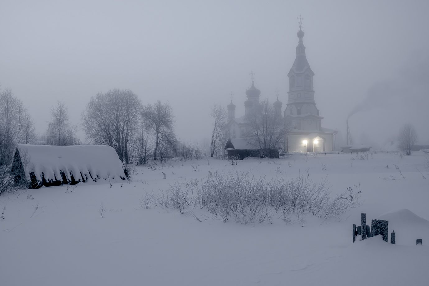весна март туман церковь, Архипкин Александр