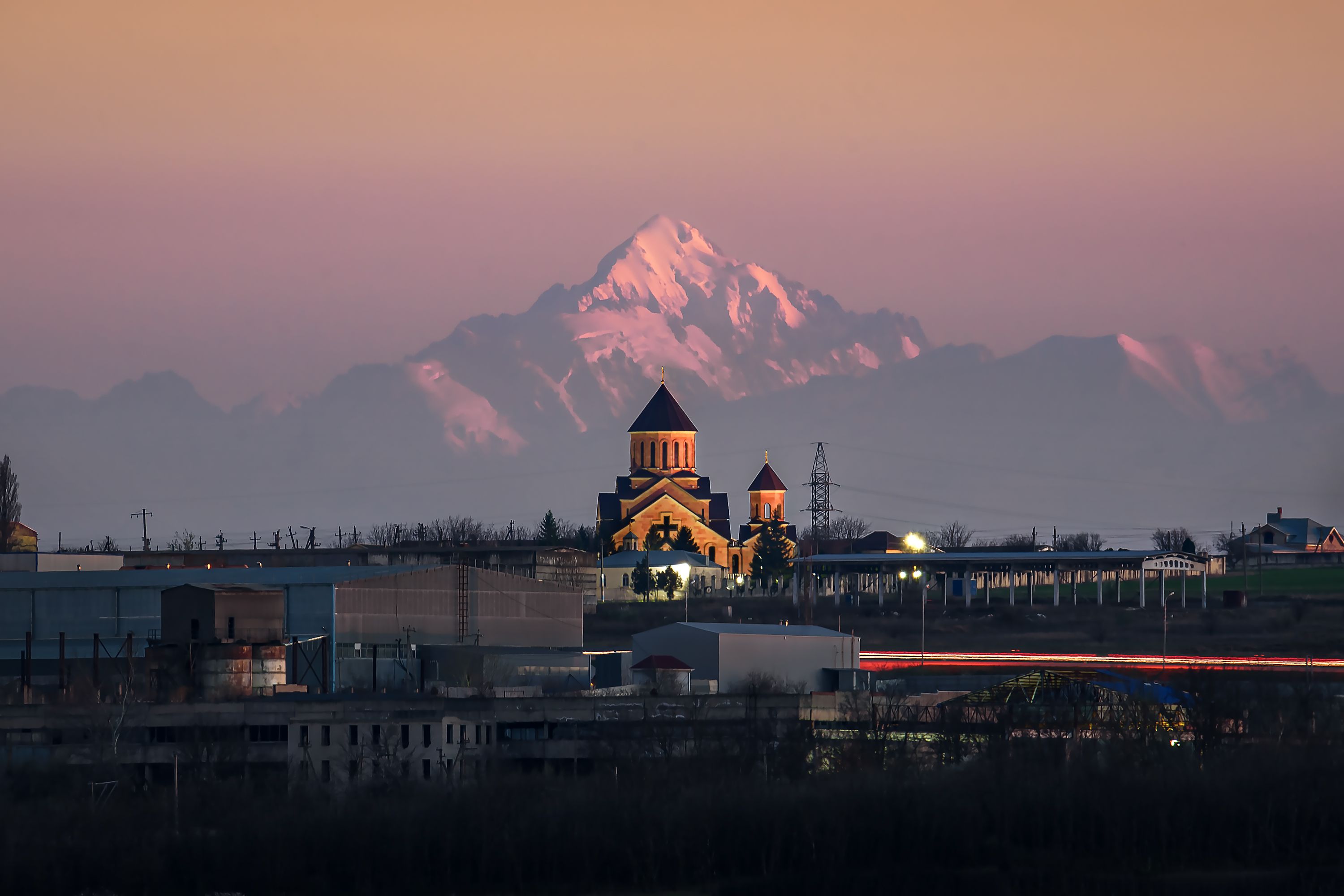 храм, закат, кавказ, вечер, горы, гора, 600мм, Zakharov Armen