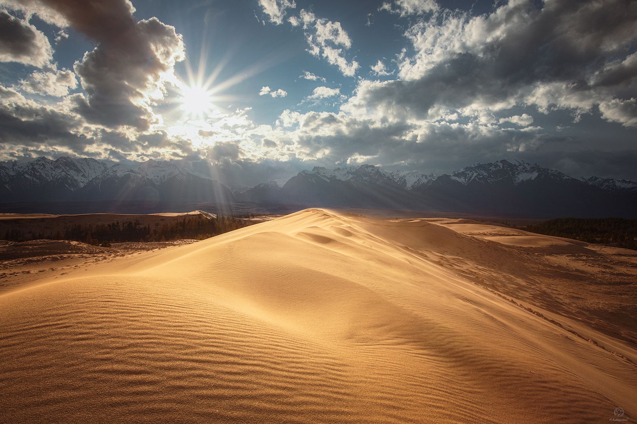 пейзаж, горы, песок, солнце, пустыня, закат, природа, путешествия, Анатолий Кудрявцев