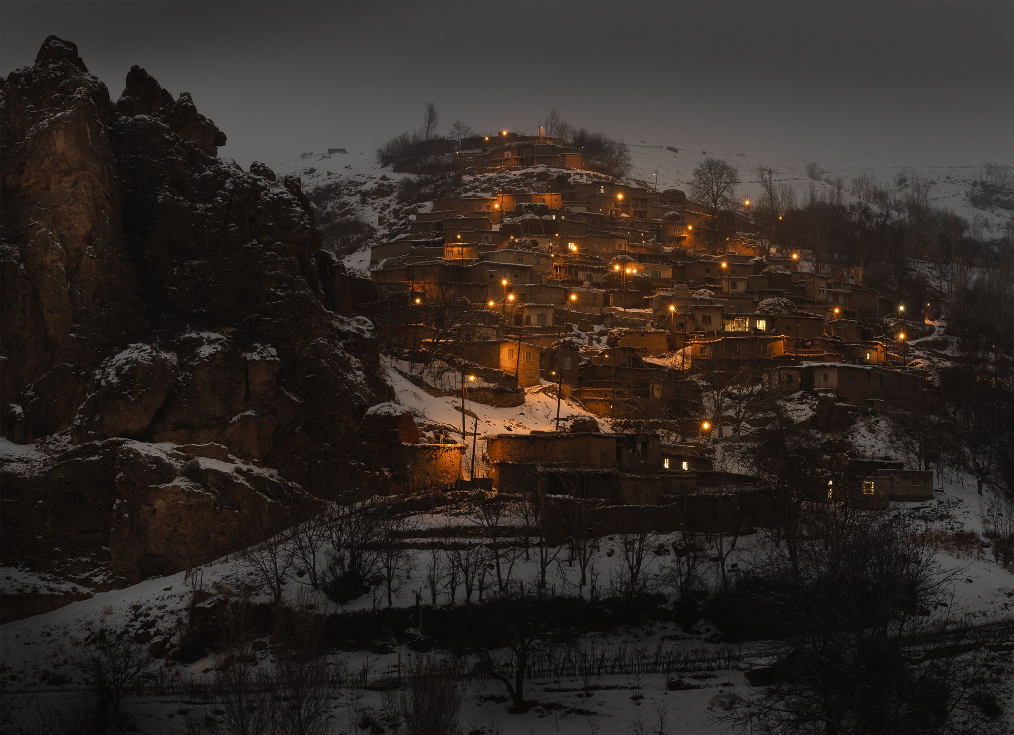 иран, снег, деревня, снегопад, Sergei Potapov