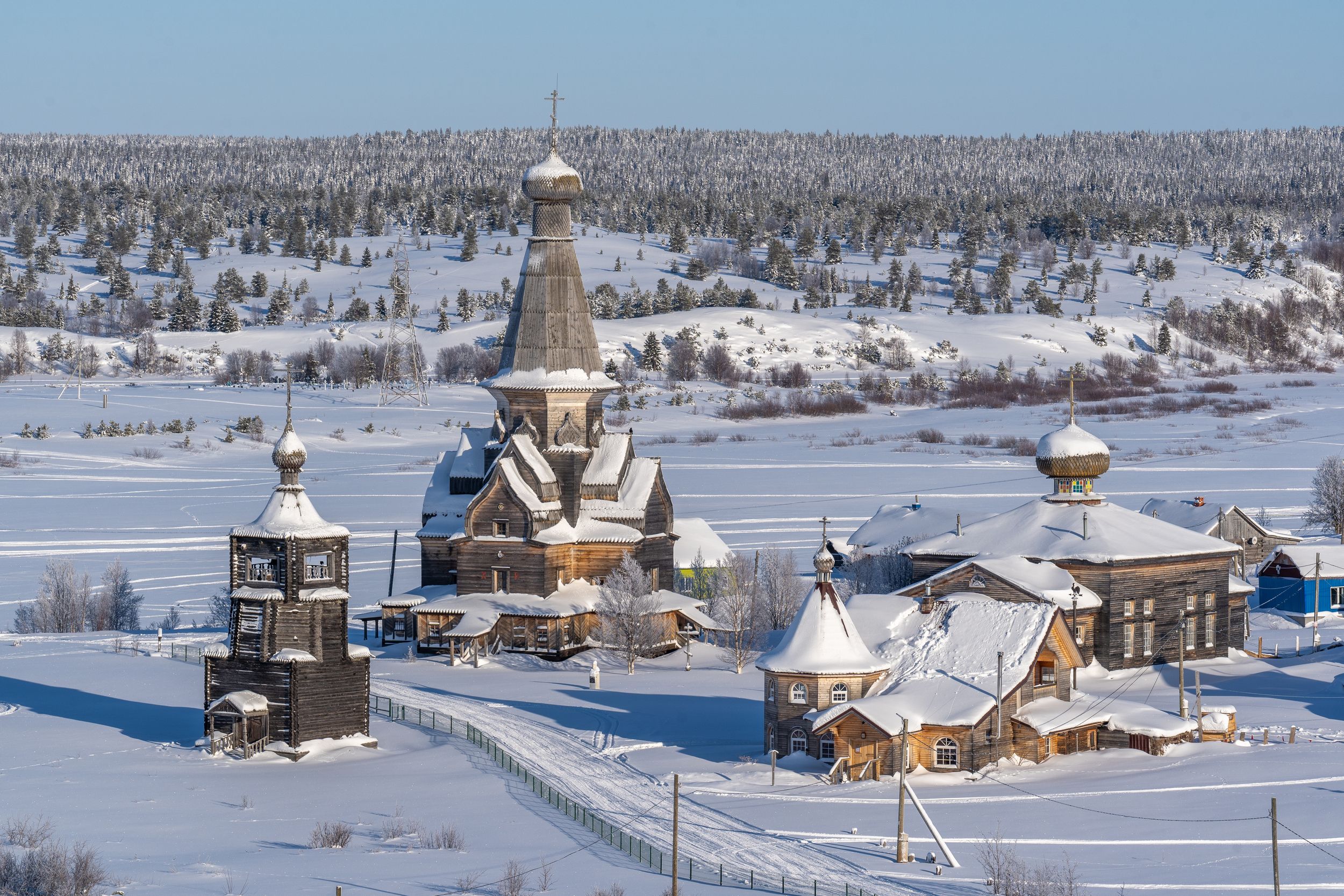 кольский полуостров, варзуга, зима, мороз, храм, церковь, деревня, Баландин Дмитрий