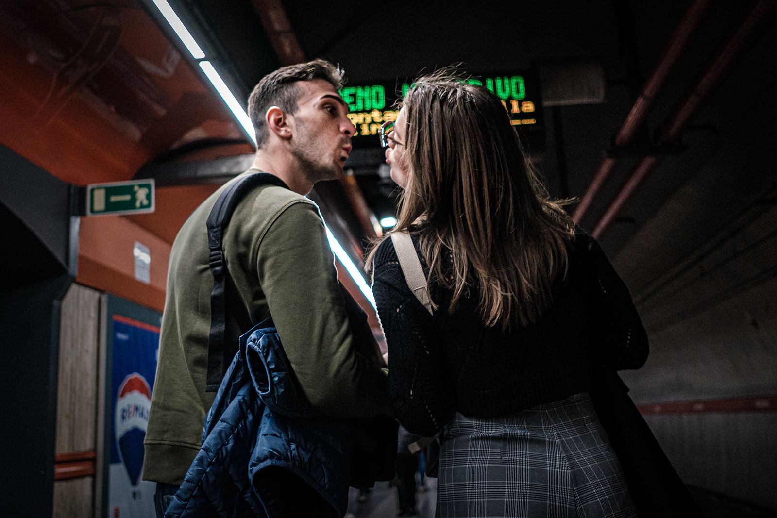 Rome, kiss, subway, Denis Buchel (Денис Бучель)