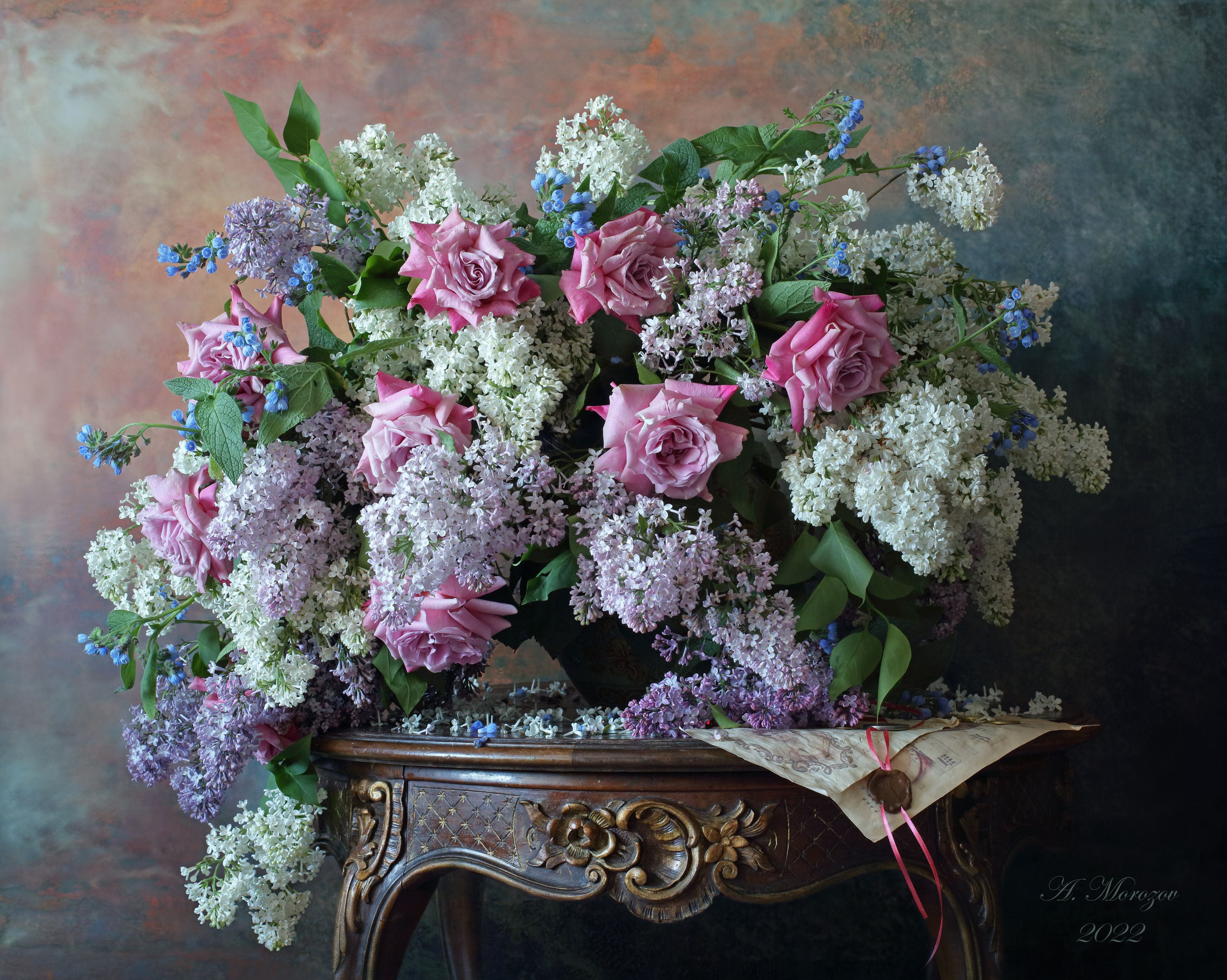цветы, сирень, розы, Андрей Морозов