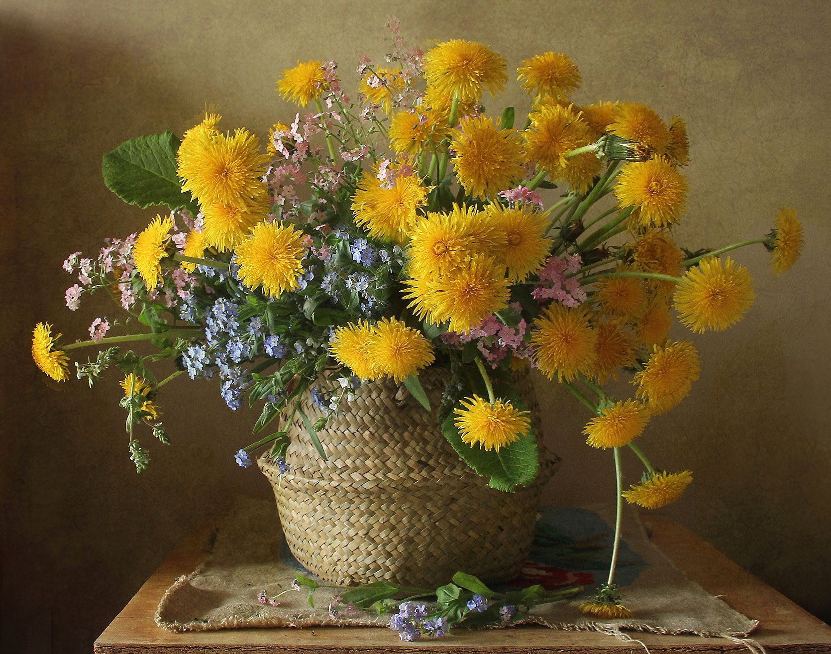 натюрморт, цветы, одуванчики, весна, марина филатова, Марина Филатова