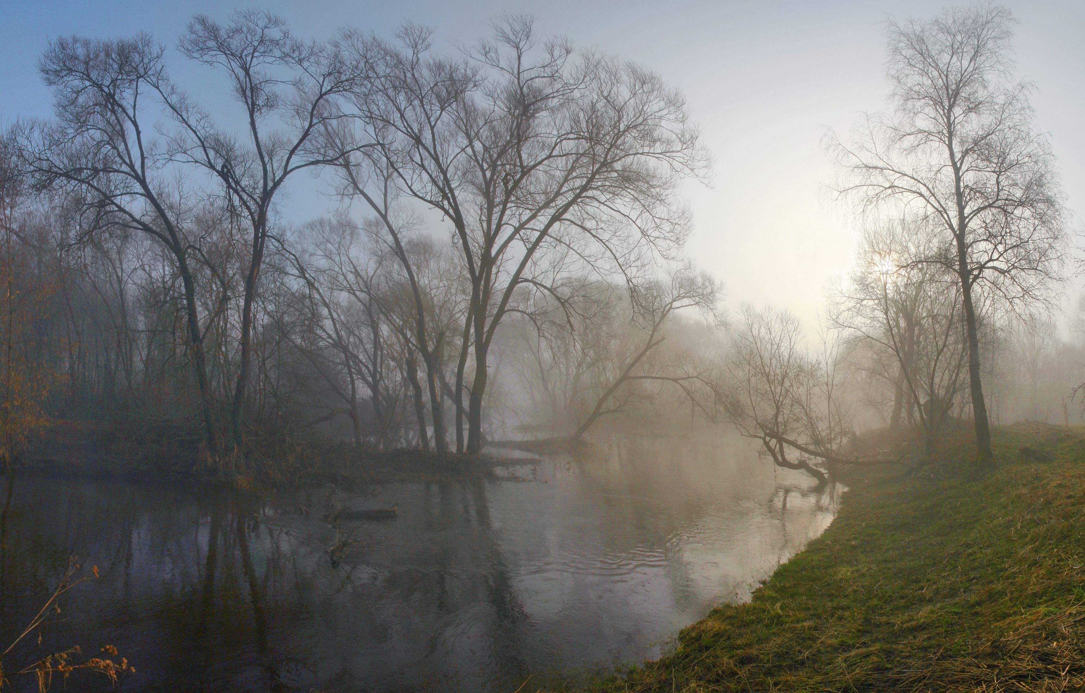 весна , река , туман, Александр Свистков