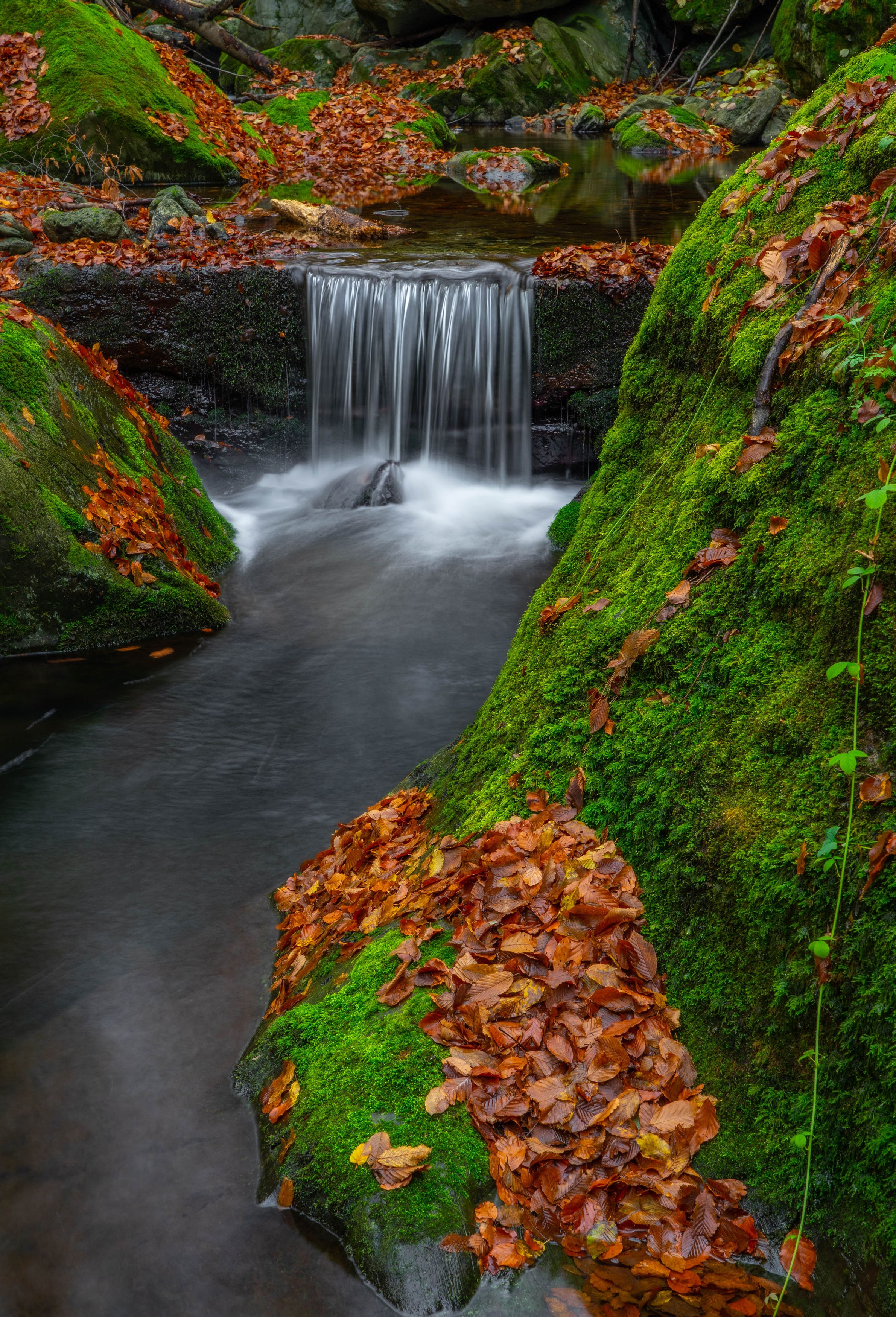 river waterfall nature landscapes , viktor demidov