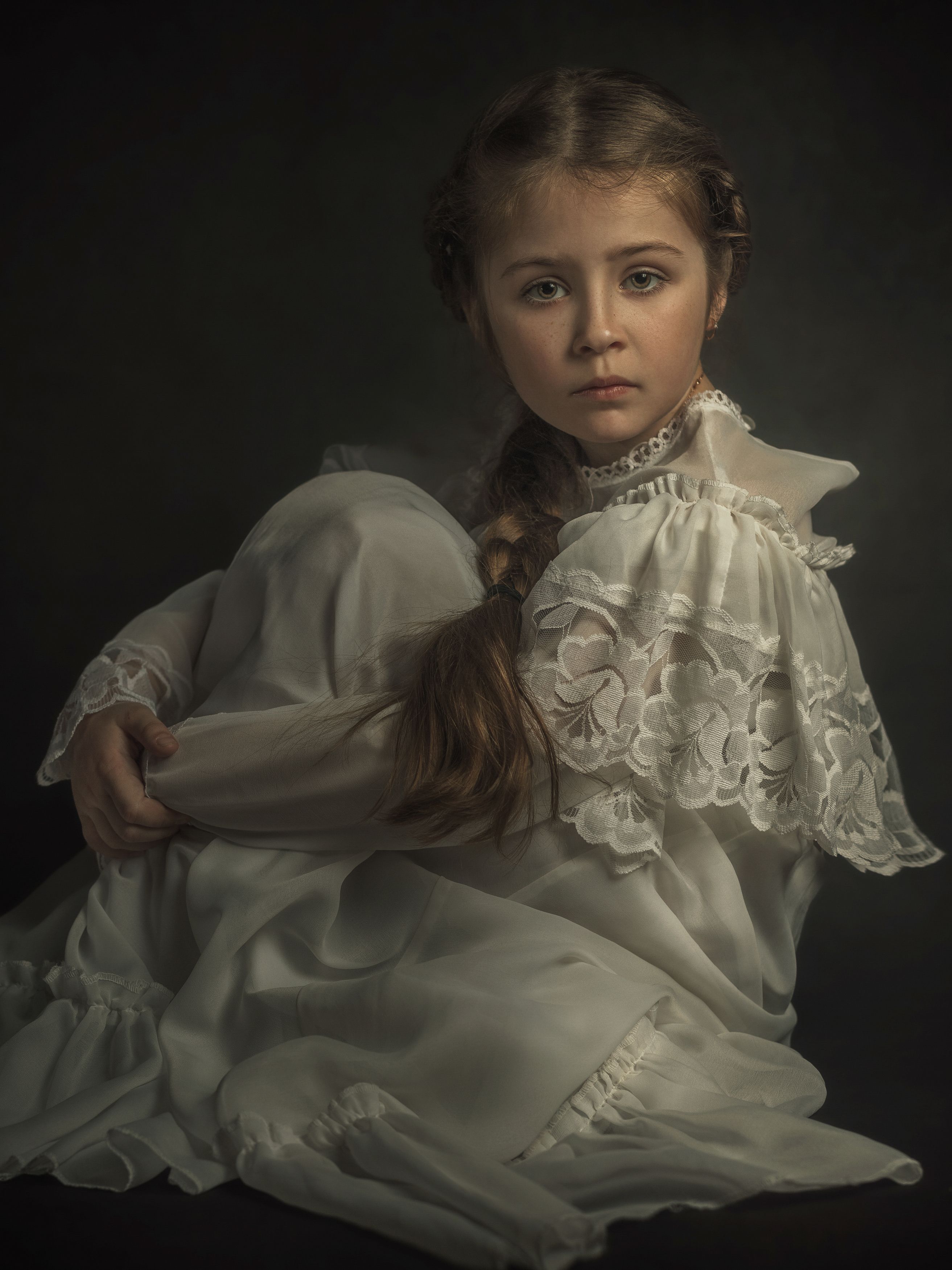 портрет, детский портрет, девочка, взгляд, ребёнок, child, portrait, sight, Aleksey Sologubov