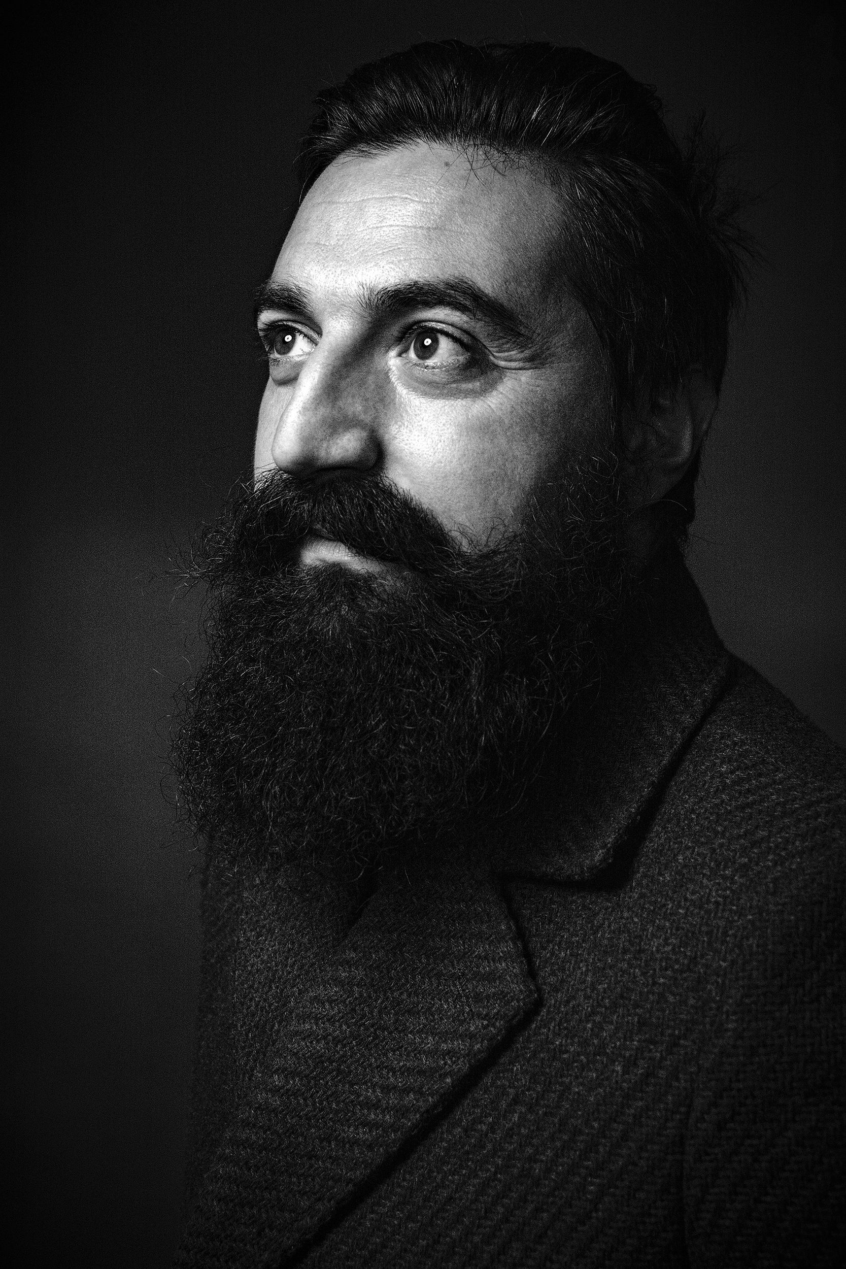 man, portrait, black and white,, Luigi Greco