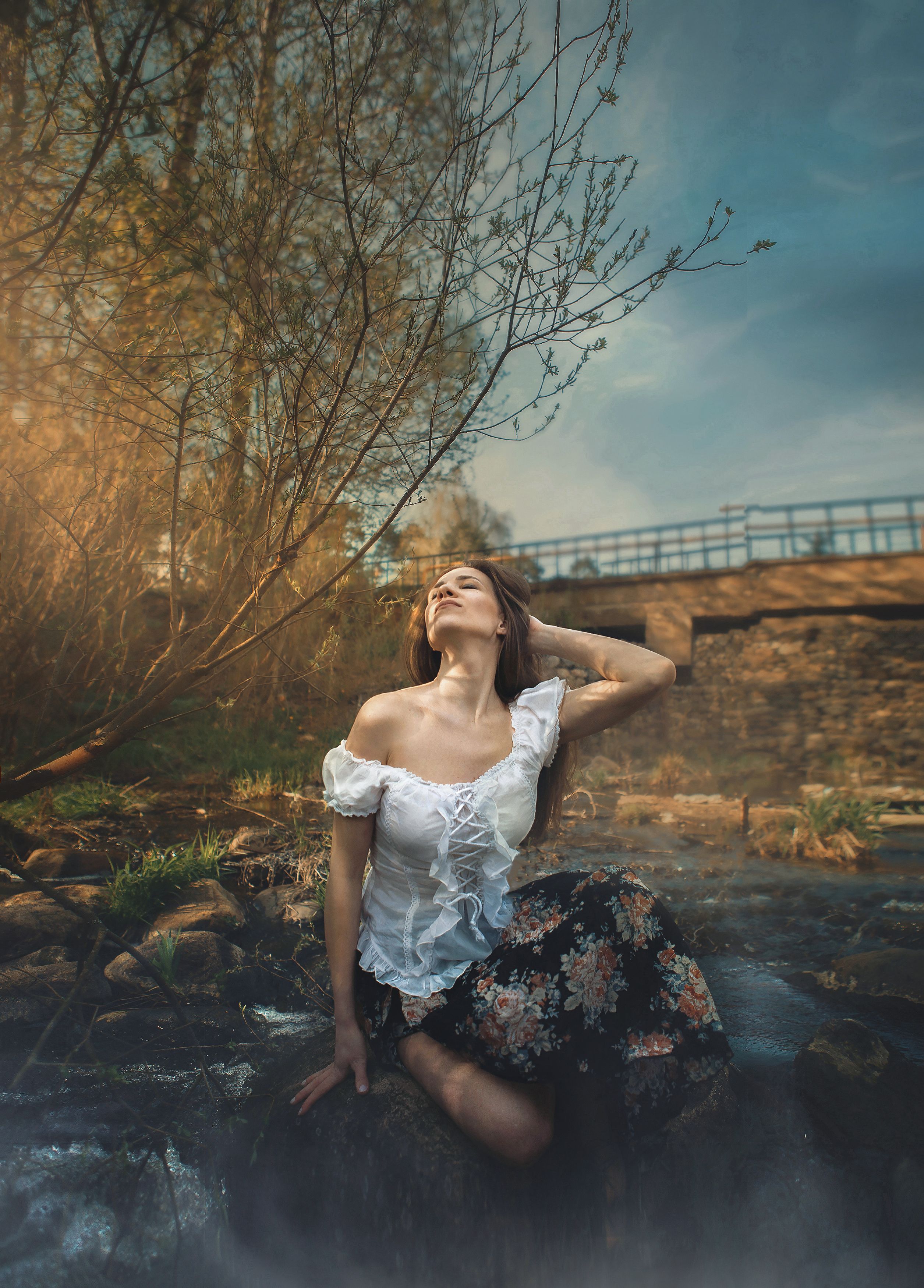 река девушка красота любовь природа искусство фотография покой радость  облака вода небо, Шепелева Татьяна