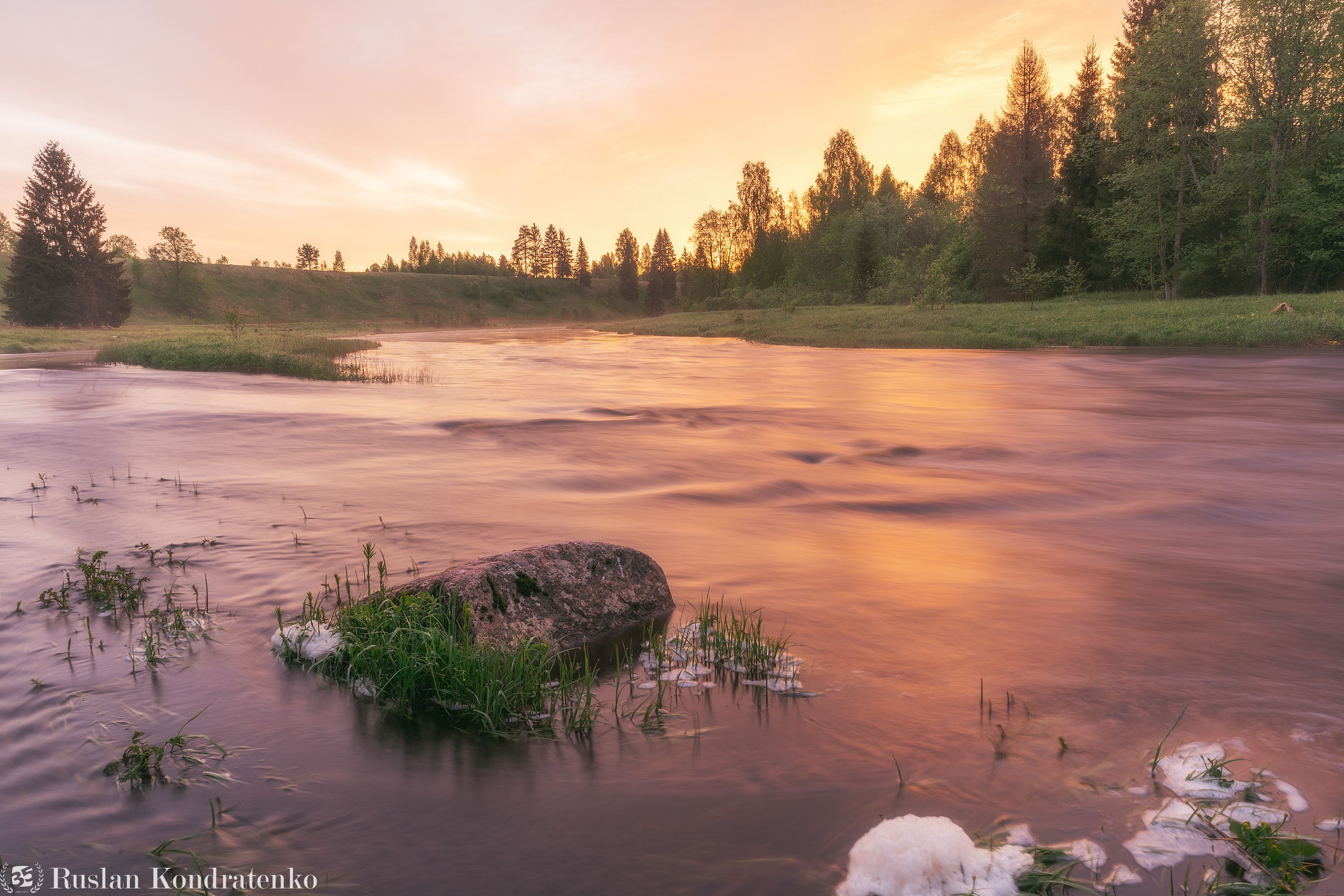река, рассвет, лемовжа, закат, ленинградская область, Руслан Кондратенко