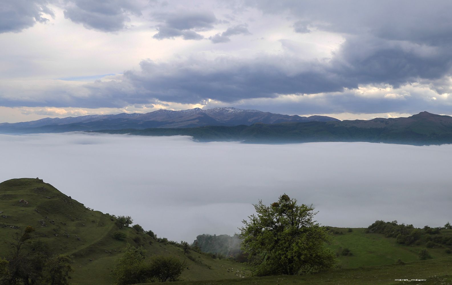 горы,туман,вечер,дагестан,дахадаевский район,весна,, Magov Marat