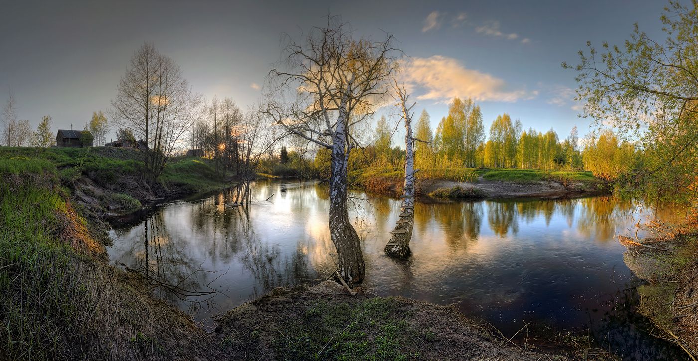 Нижегородская область река Кеза Лунино панорама, Александр Бархатов