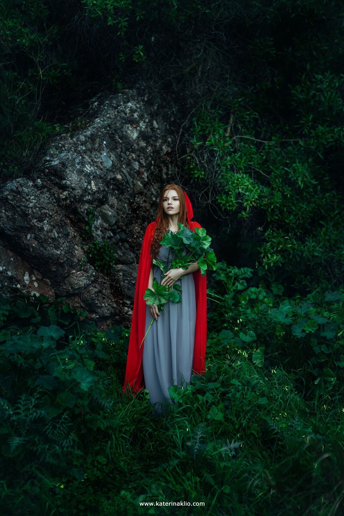 red, woman, model, cloak, girl, fairy, magic, magical, wonderful, foresl, beauty, beautiful, nature, Катерина Клио