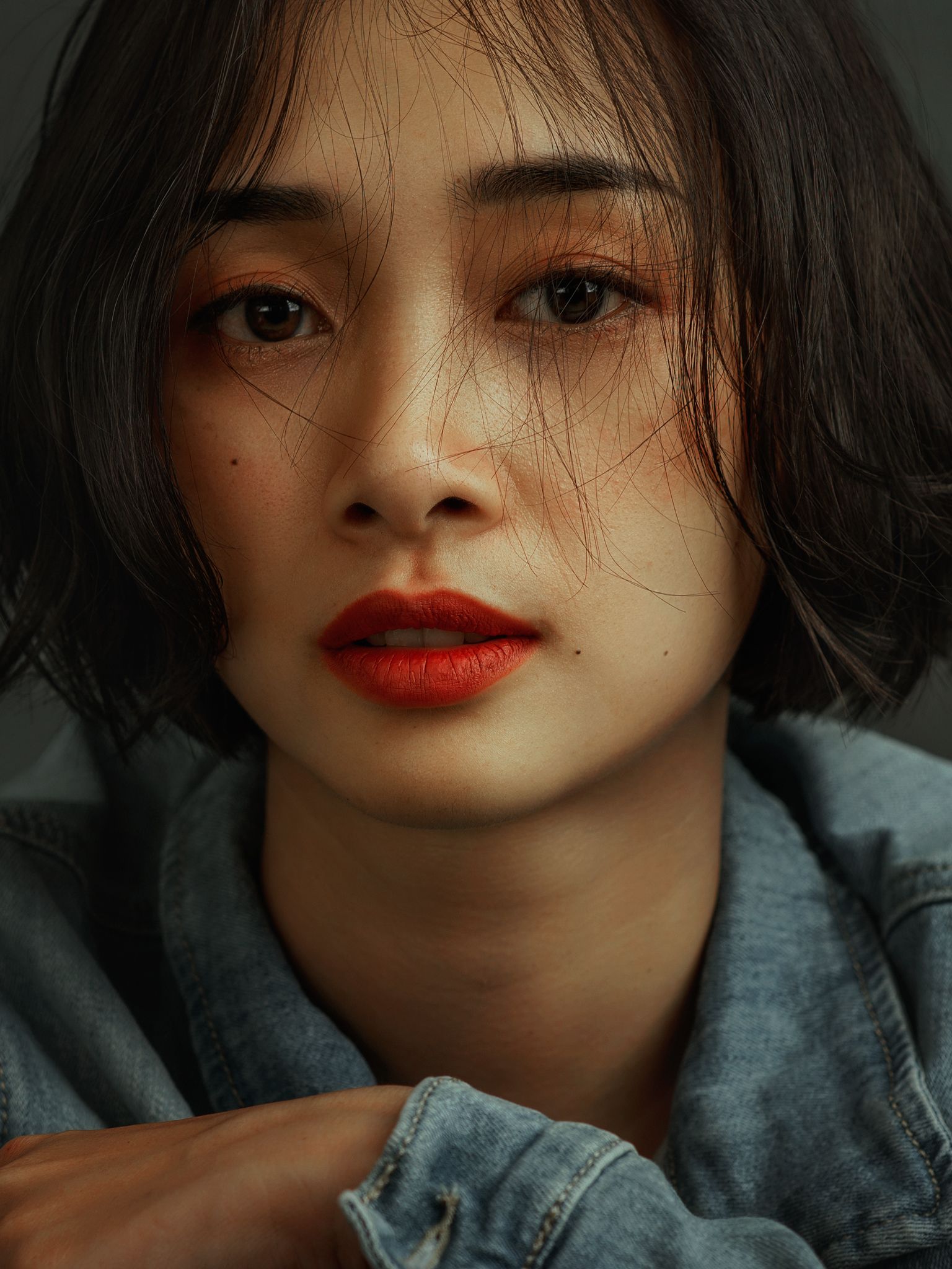 asian, vietnam, vietnamese, portrait, face, women, female, studio, close up, Nguyen Hoang Viet