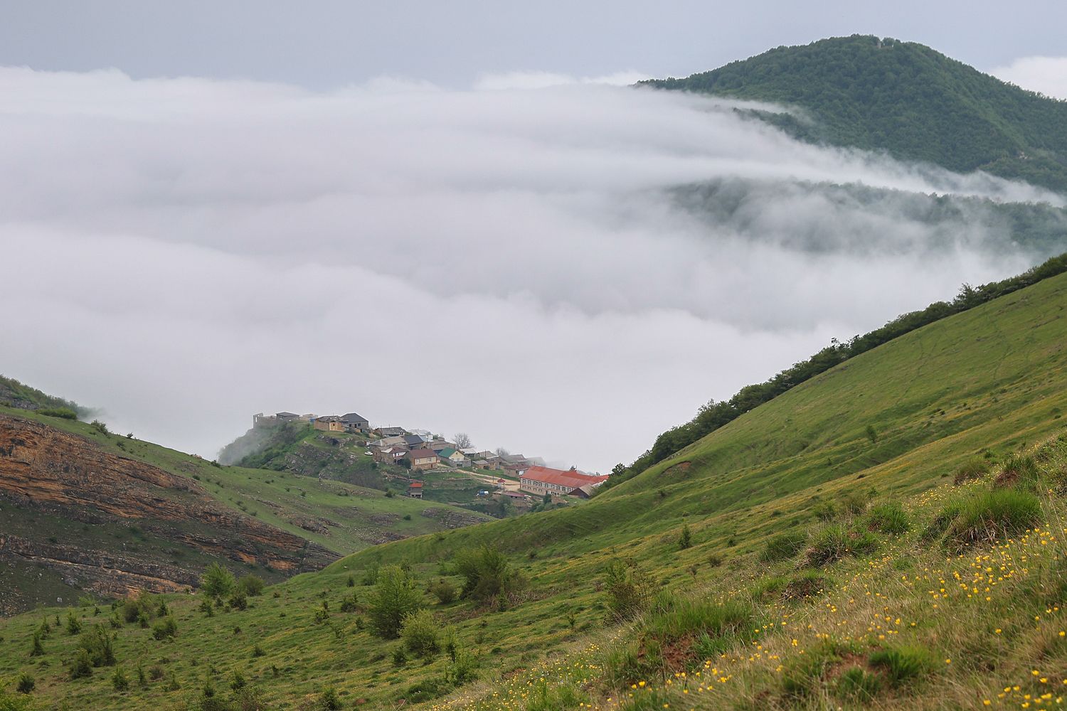 горы,туман,село,сурхачи,кайтаг,дагестан,весна,пейзаж,, Magov Marat