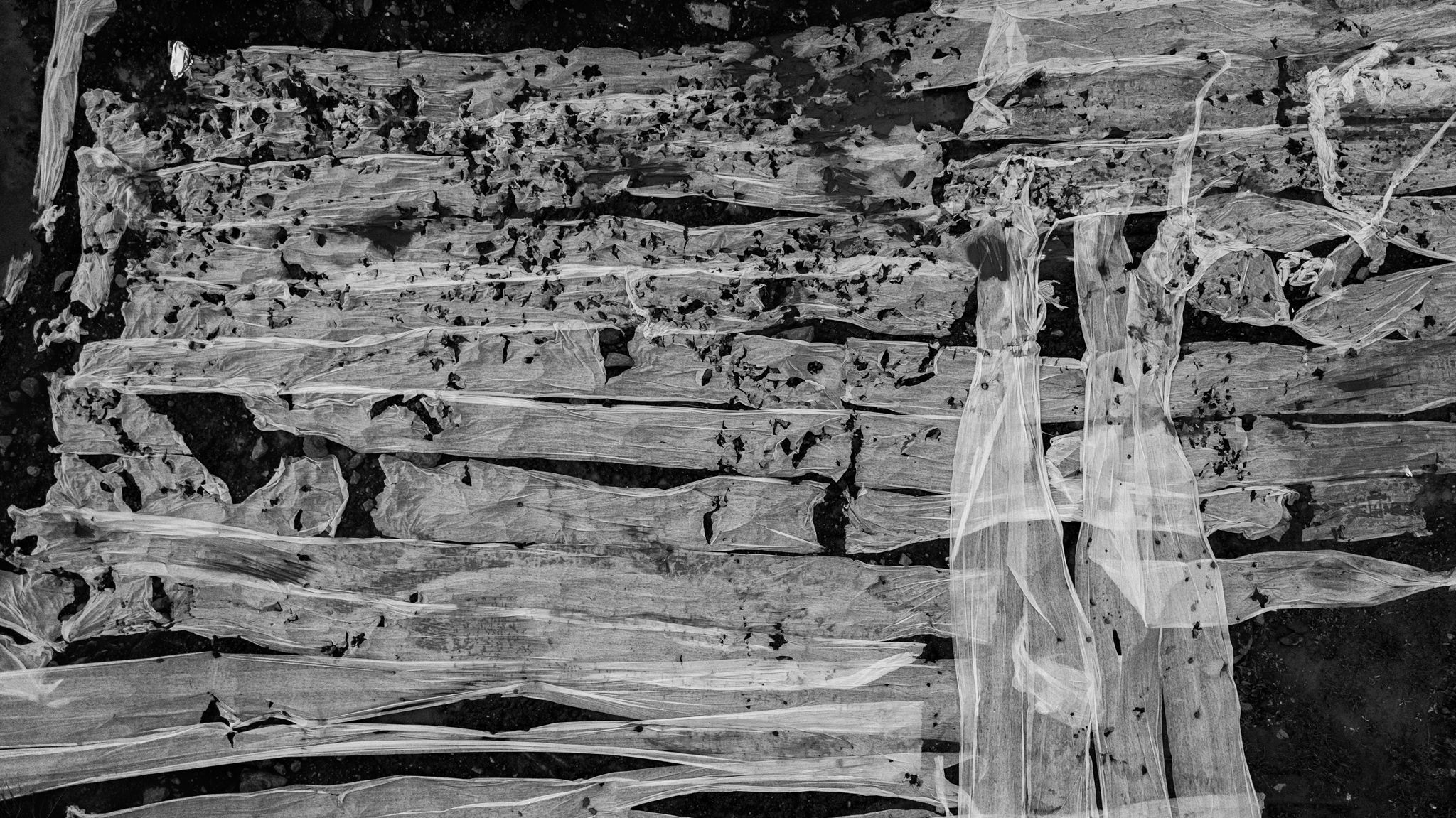 black and white, fabric, abstract, land, soil, dirt, white, parallel lines, construction, Druz Denys