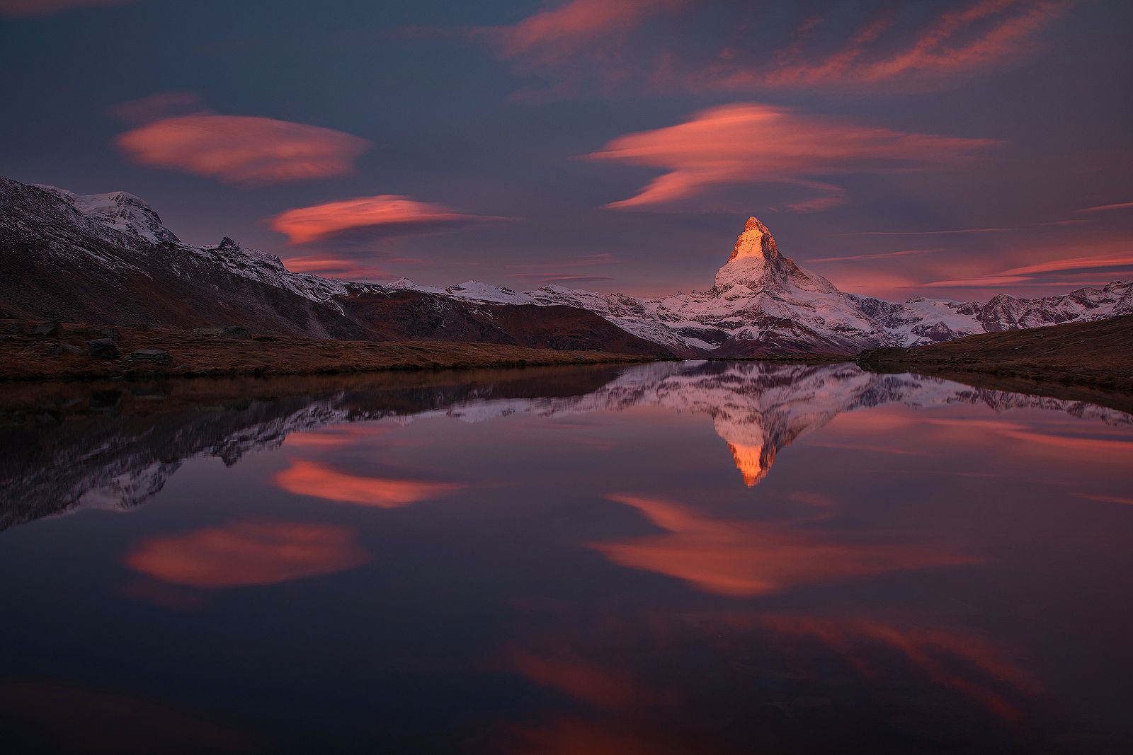 matterhorn, swiss, sunrise, landscape, nature, morning, clouds, reflection, mountains, Lazar Ioan Ovidiu