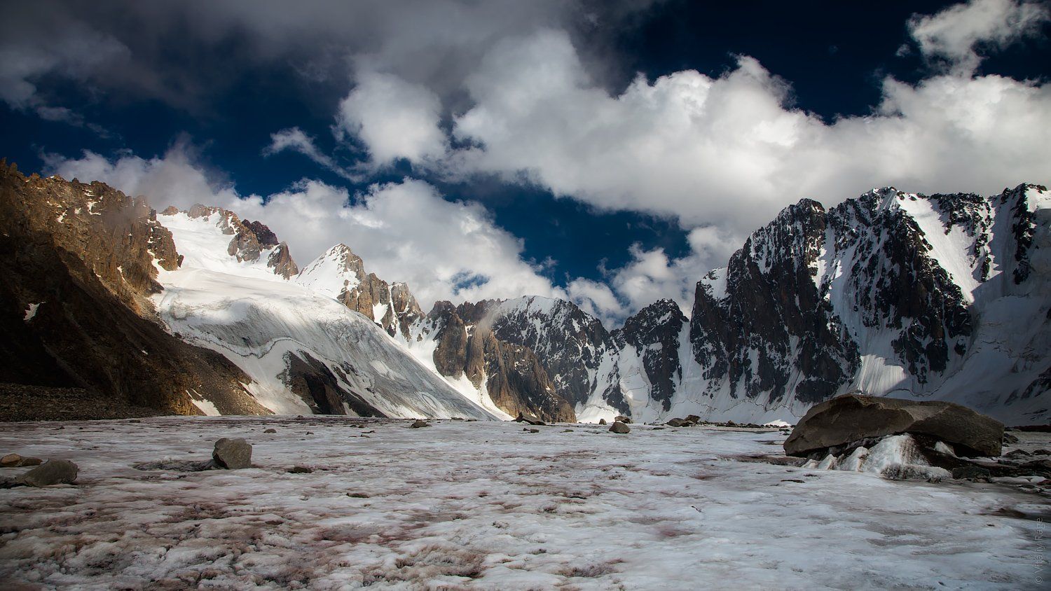 киргизия, горы, ледник, лето, Vitaliy Rage
