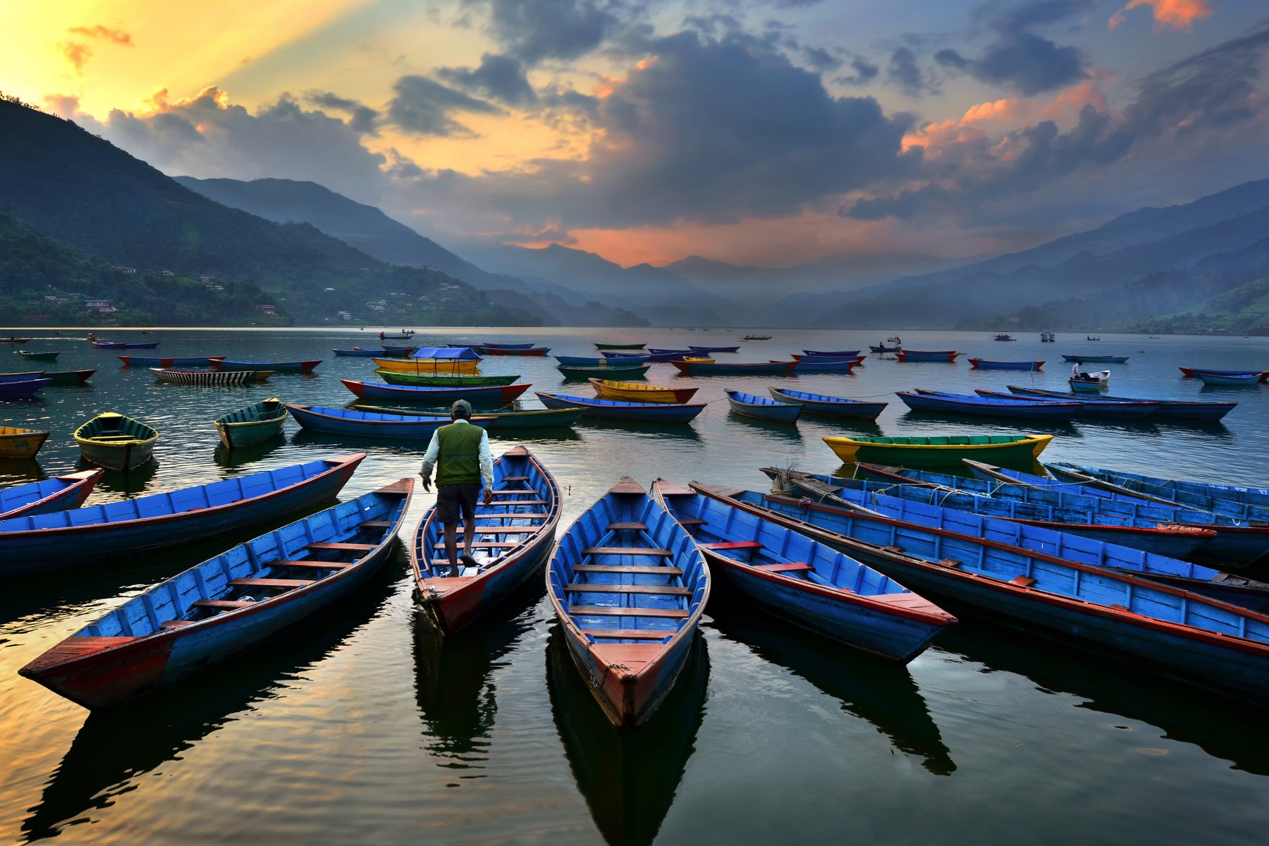 Fewa, Nepal ,Phokara, boat, llake ,exterio,r human, outside, people, person, Blue, Lake, Phewa ,Pokhara, Shikhar, Bhattarai, blue, evening, hills ,himalaya, horizon, landscape, layers, nature, silence, sunset, tranquil, twiligh,t water, Fewa ,Lake, sarawut intarob