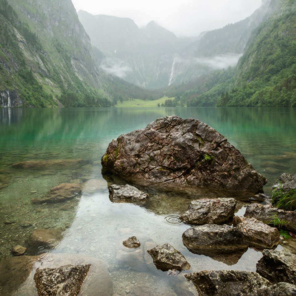Obersee, Водопад, Горы, Камни, Озеро, Пейзаж, Природа, Александр Удовиченко