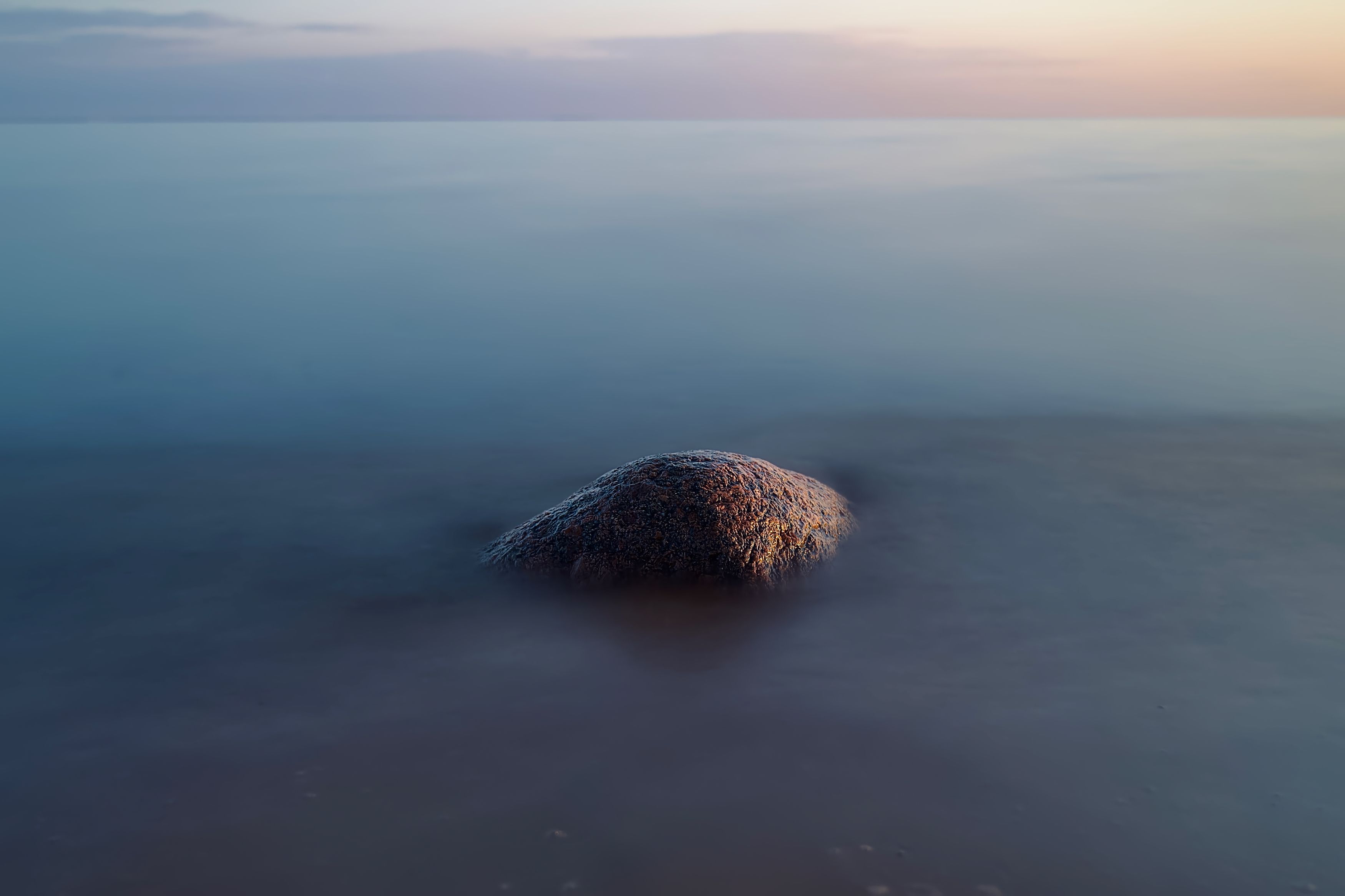 море, камень, закат, вода, выдержка, минимализм, Колобаев Глеб