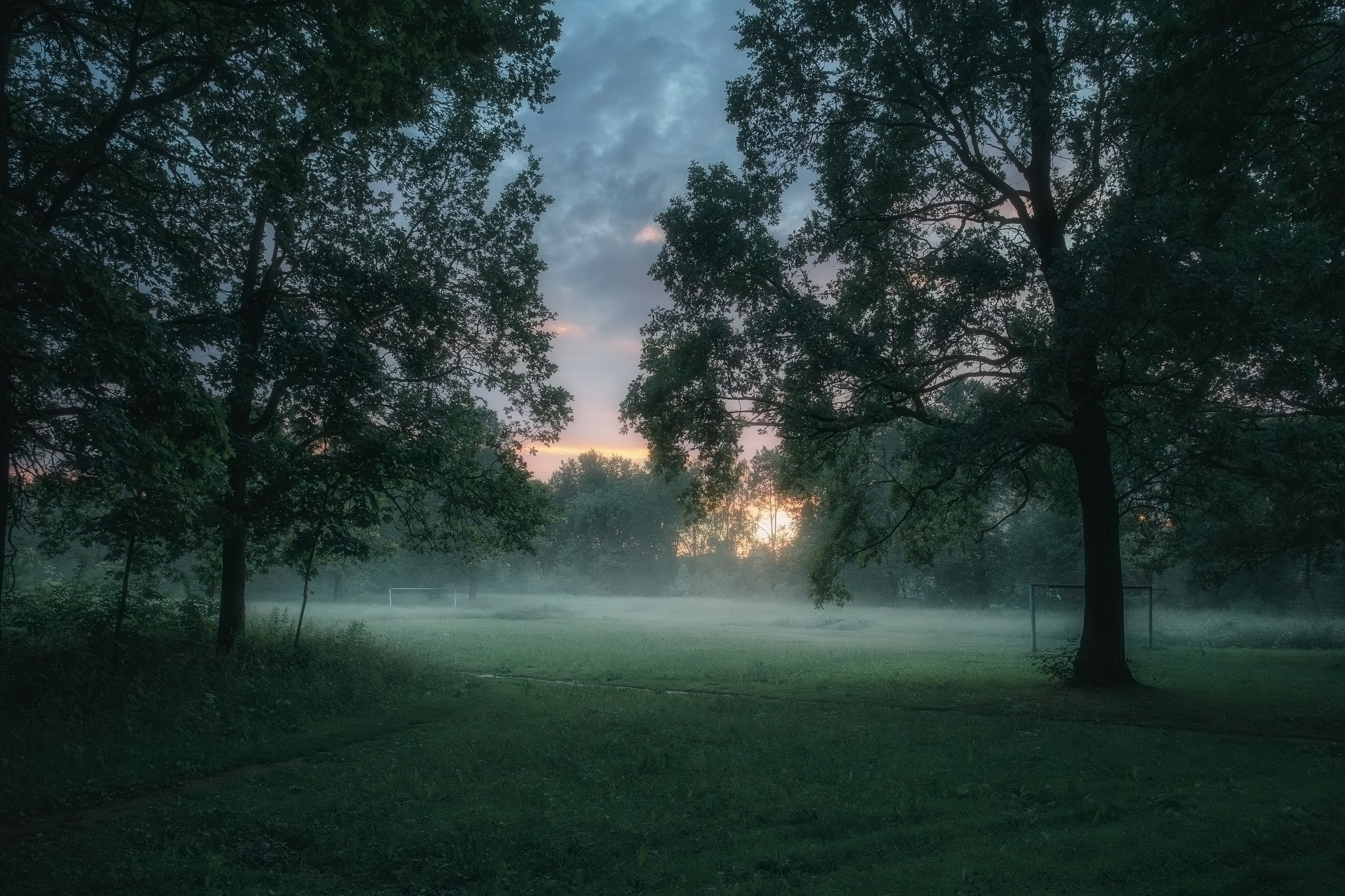 пейзаж, туман, лето, Московская Область, природа, закат, Мартыненко Дмитрий