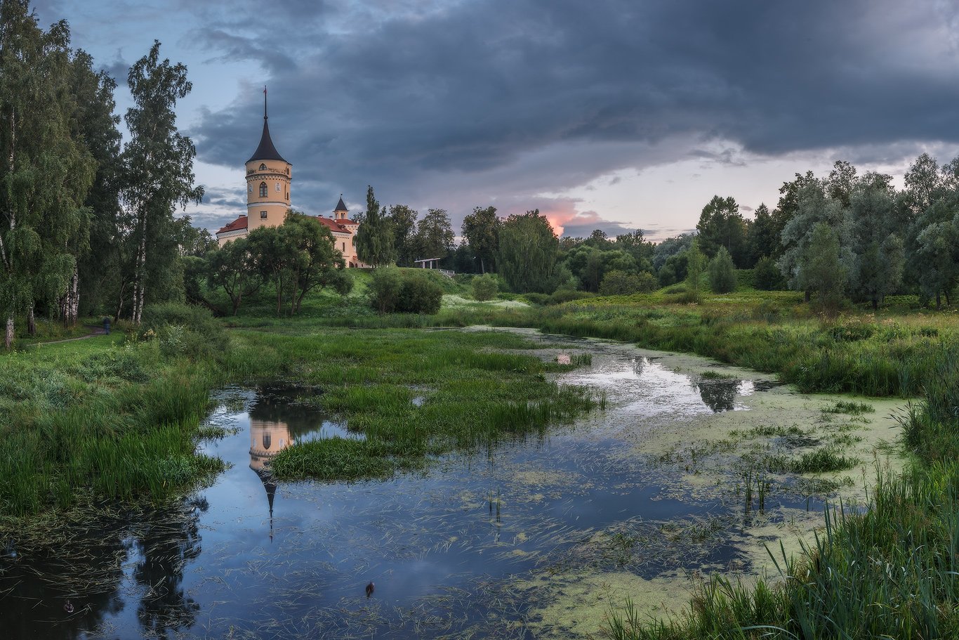 павловск, мариенталь, бип, лето, закат, панорама, Илья Штром