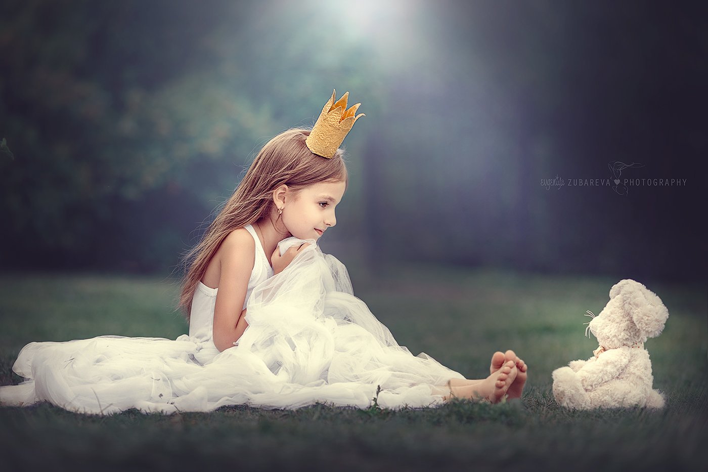 девочка игрушка природа портрет люди дети корона принцесса свет , Евгения Зубарева