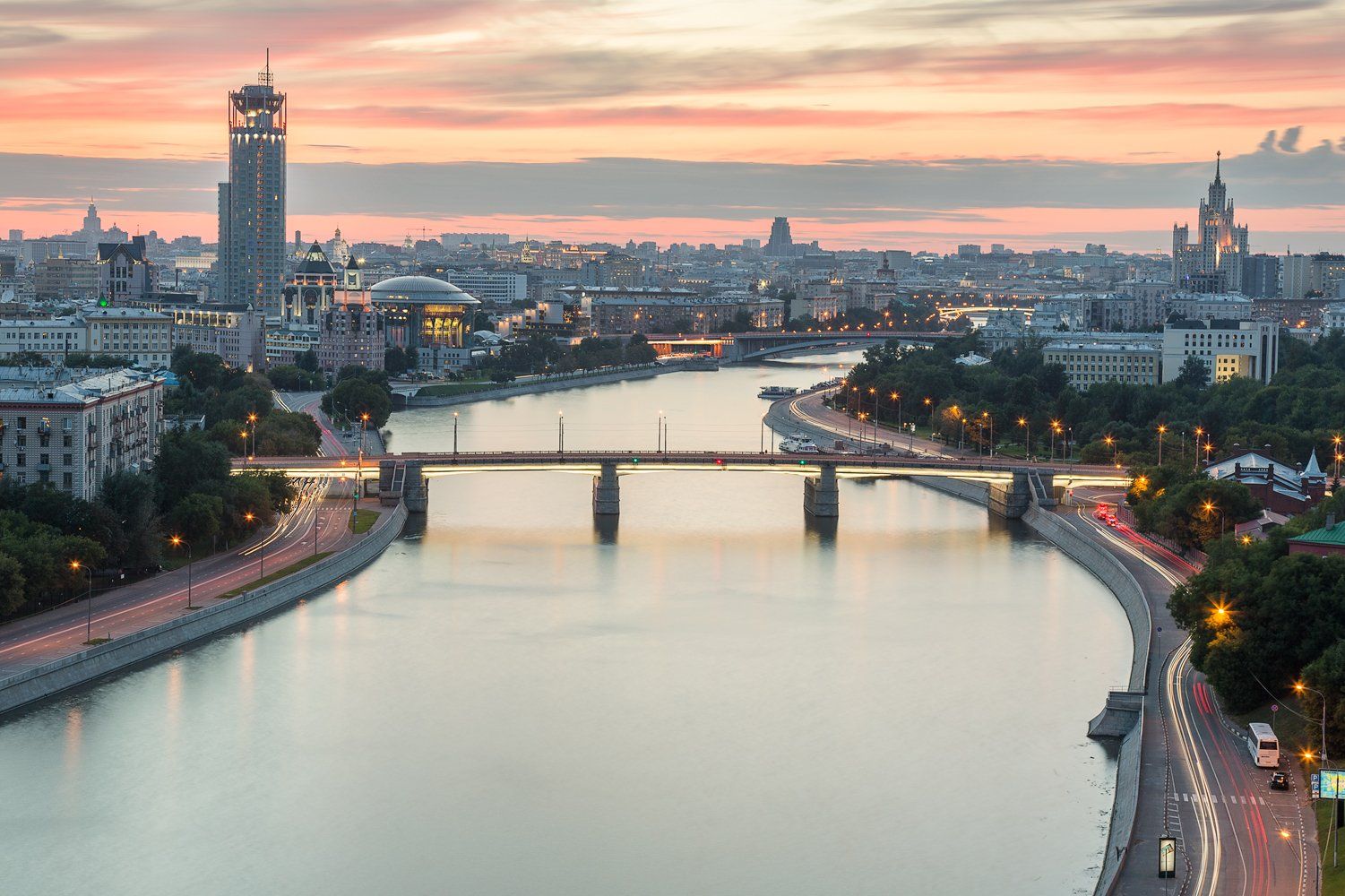 Москва, мост, город, архитектура, река, Evgeniy Sh.