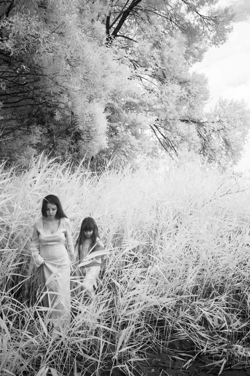 Девочка, девушка, камых, инфракрасная фотография, ir, деревья, природа, Сергей Козинцев