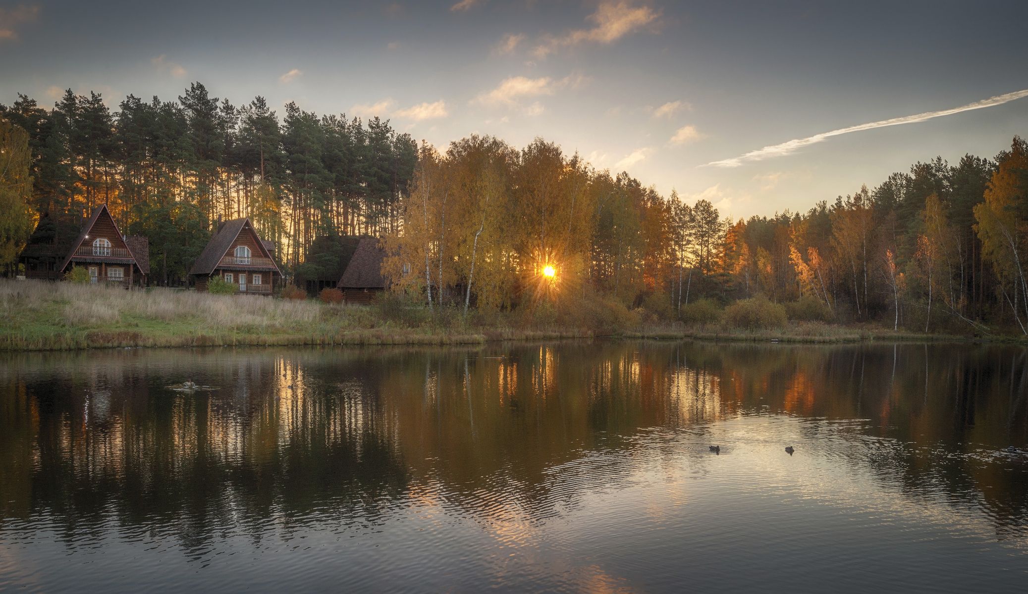 Дома в зорьке. Пейзаж с Nikon d780.