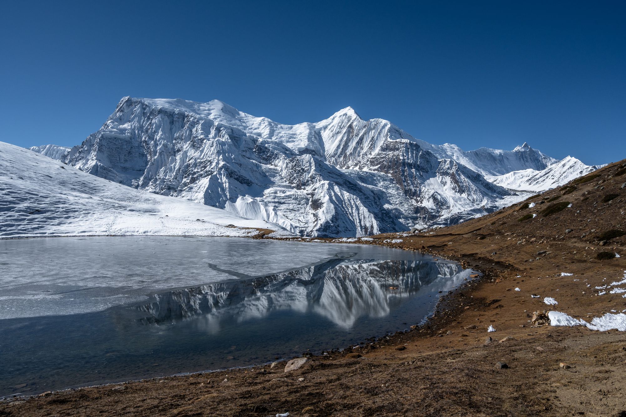 непал, гималаи, горы, отражение, озеро, nepal, himalaya, mountains, reflections, lake, Баландин Дмитрий