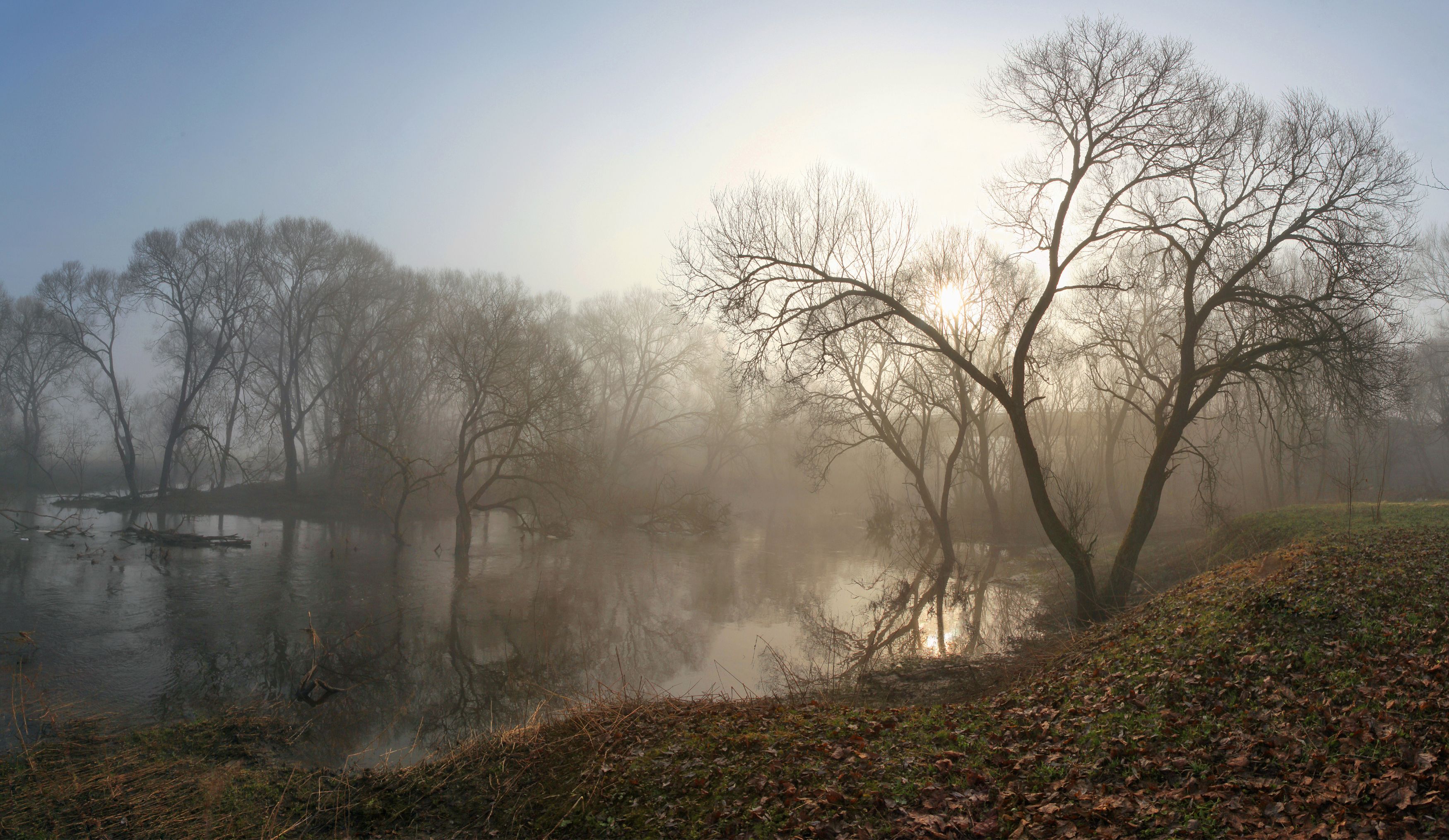 весна, река , туман, Александр Свистков