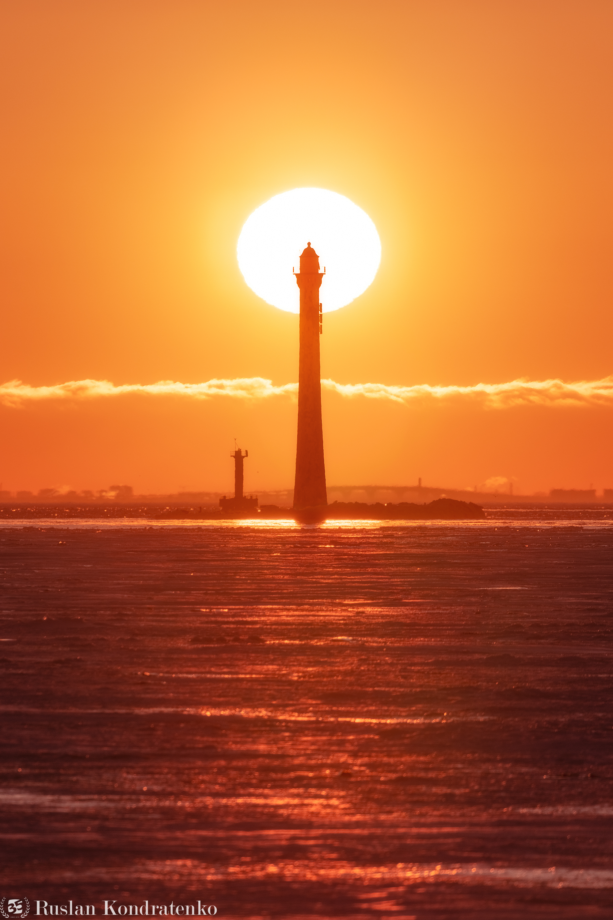 санкт-петербург, прострел, заход луны, маяк, задний створный маяк, задний створный маяк морского канала, рассвет, закат, солнце, Кондратенко Руслан