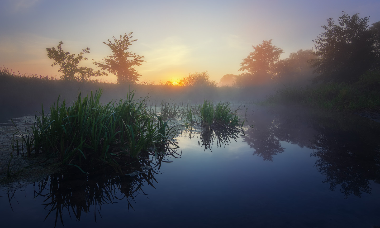 mist, river, landscape, sun, sunrise, fog, dawn, mourning, Виктор Тулбанов