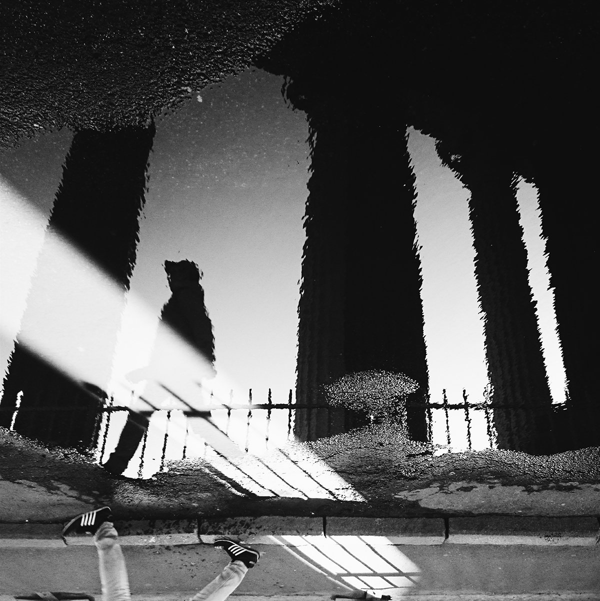 black & white, mirror, people, street, Рустем Галямов