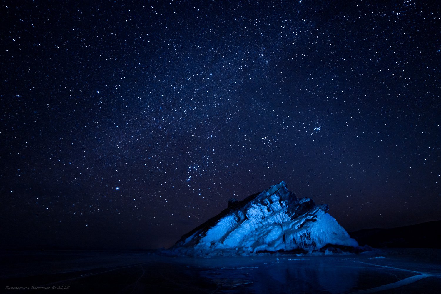 байкал, звезды, зима, лед, небо, Екатерина (PhotoJourneys.ru) Васягина