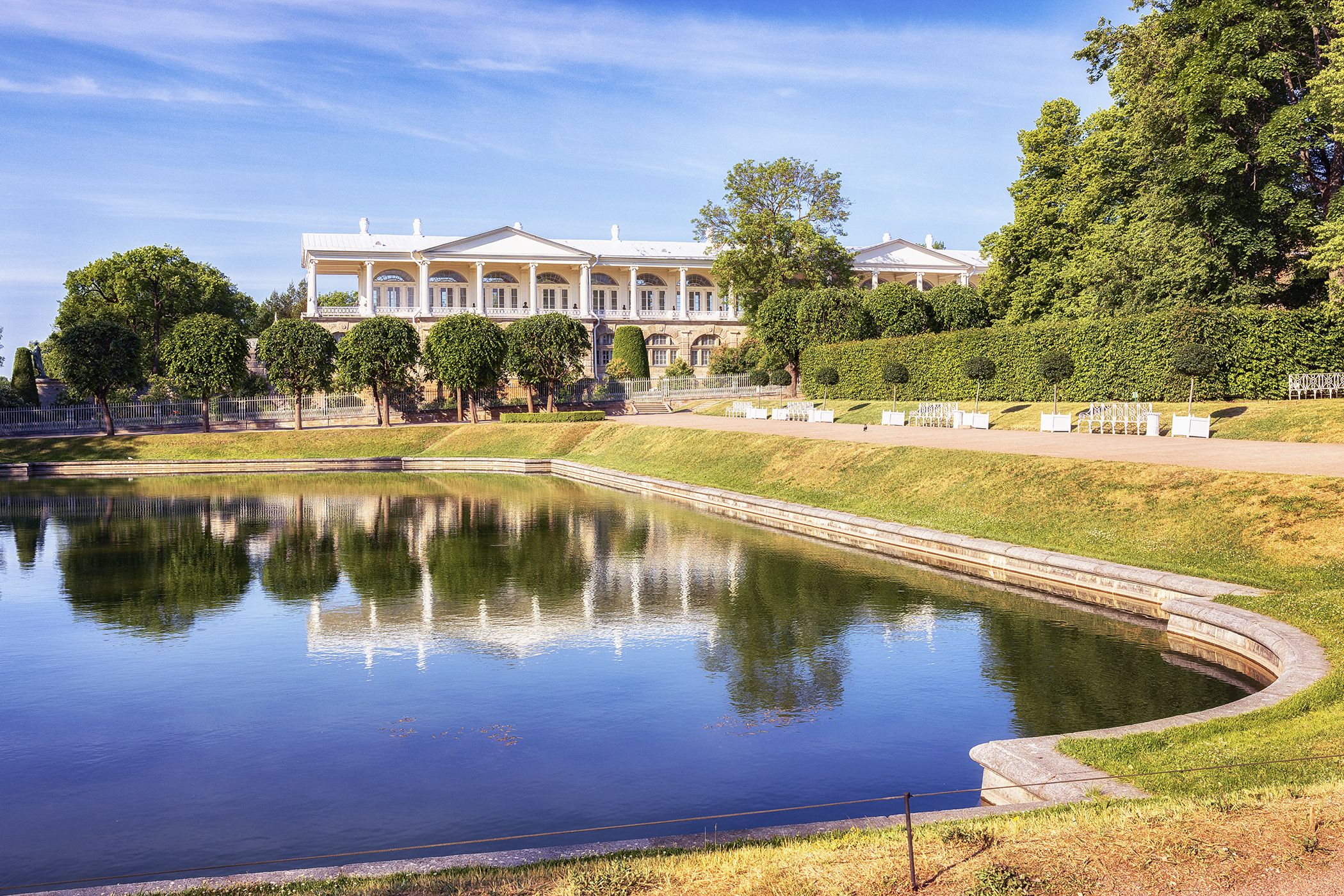 екатерининский парк, санкт-петербург, утро, екатерининский дворец, царское село, Липецких Владимир