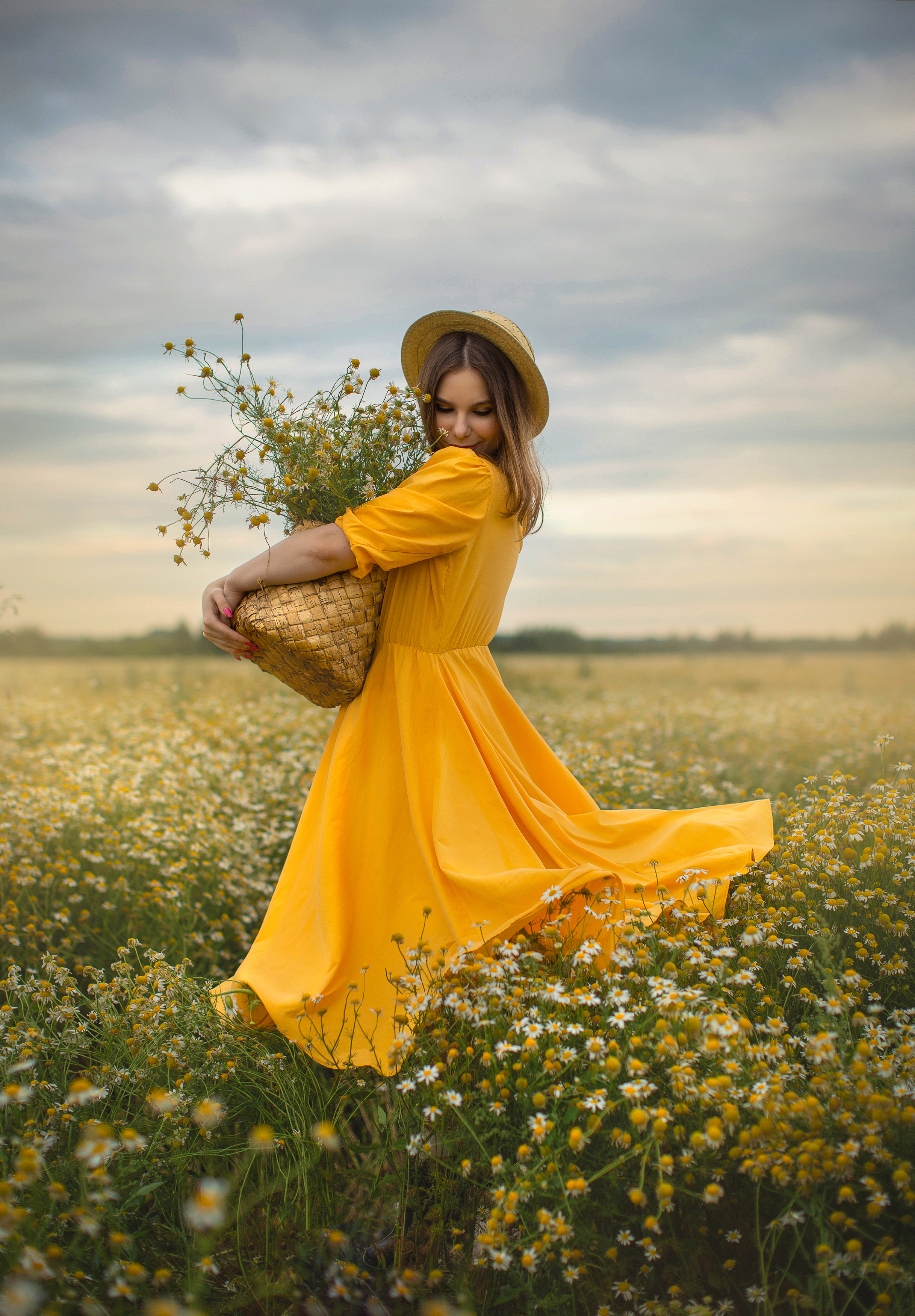 девушка цветы поле любовь солнце лето красота счастье мечты красавица фотография, Шепелева Татьяна