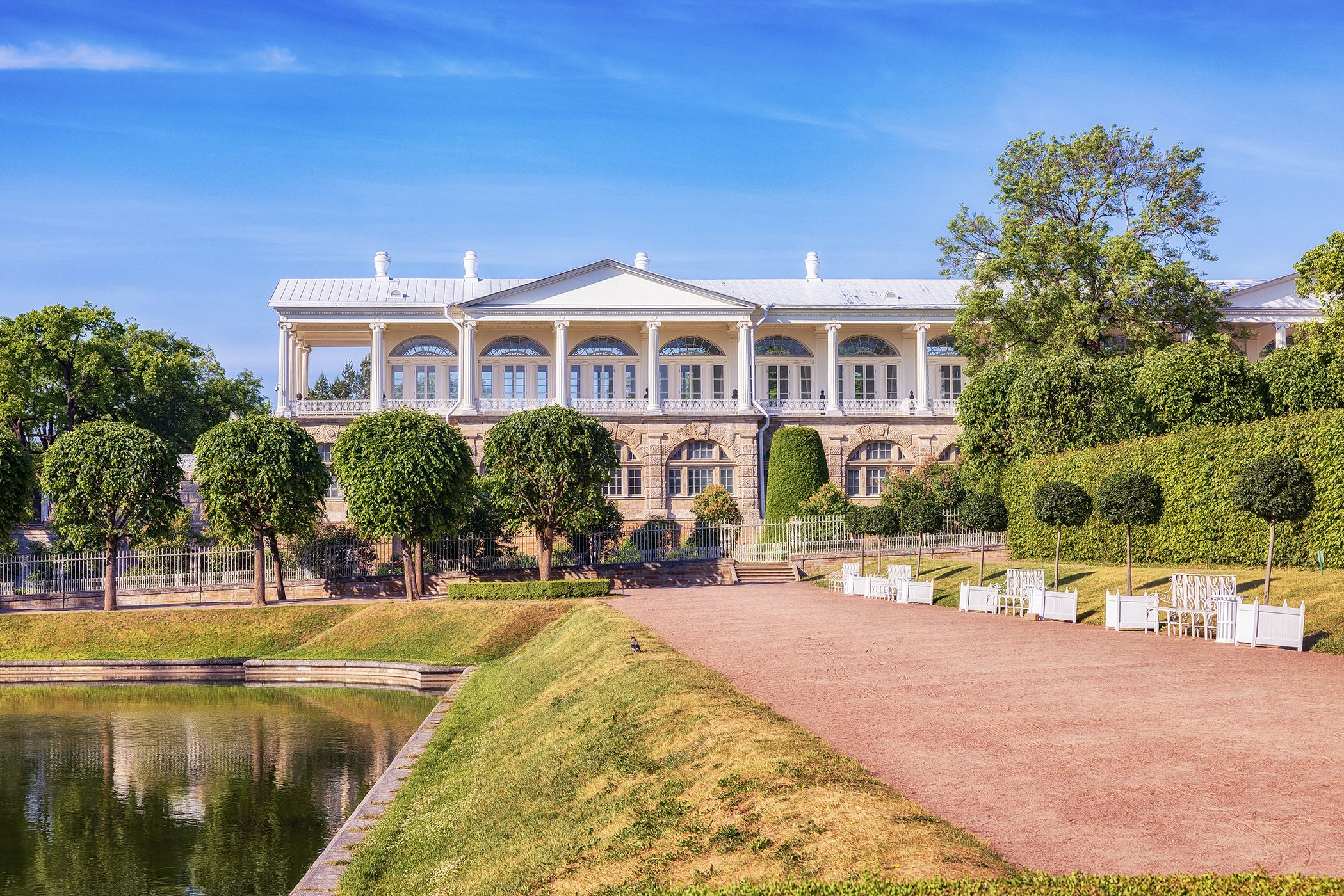 екатерининский парк, санкт-петербург, утро, екатерининский дворец, царское село, Липецких Владимир