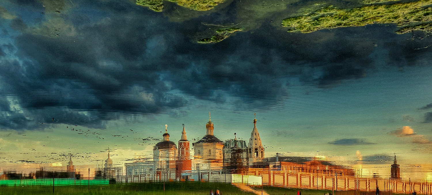 пруд, отражение, монастырь, Игорь Рябов