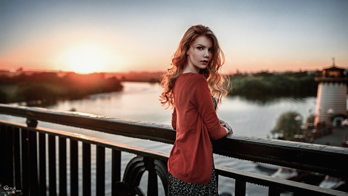 mood, portrait, redhead, sunset, закат, настроение, портрет, рыжая, Георгий Чернядьев
